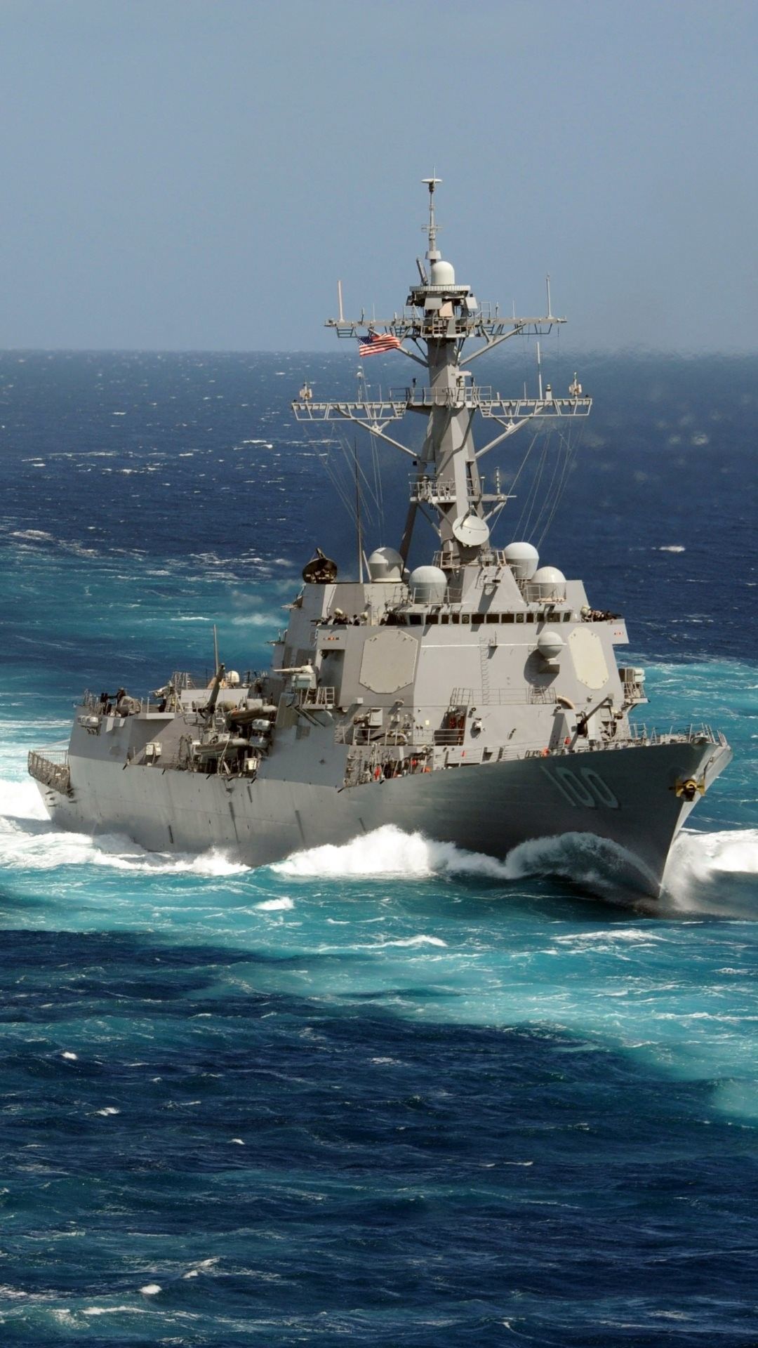 Nave da guerra oceano blu, 1080x1920 Full HD Verticale, iPhone