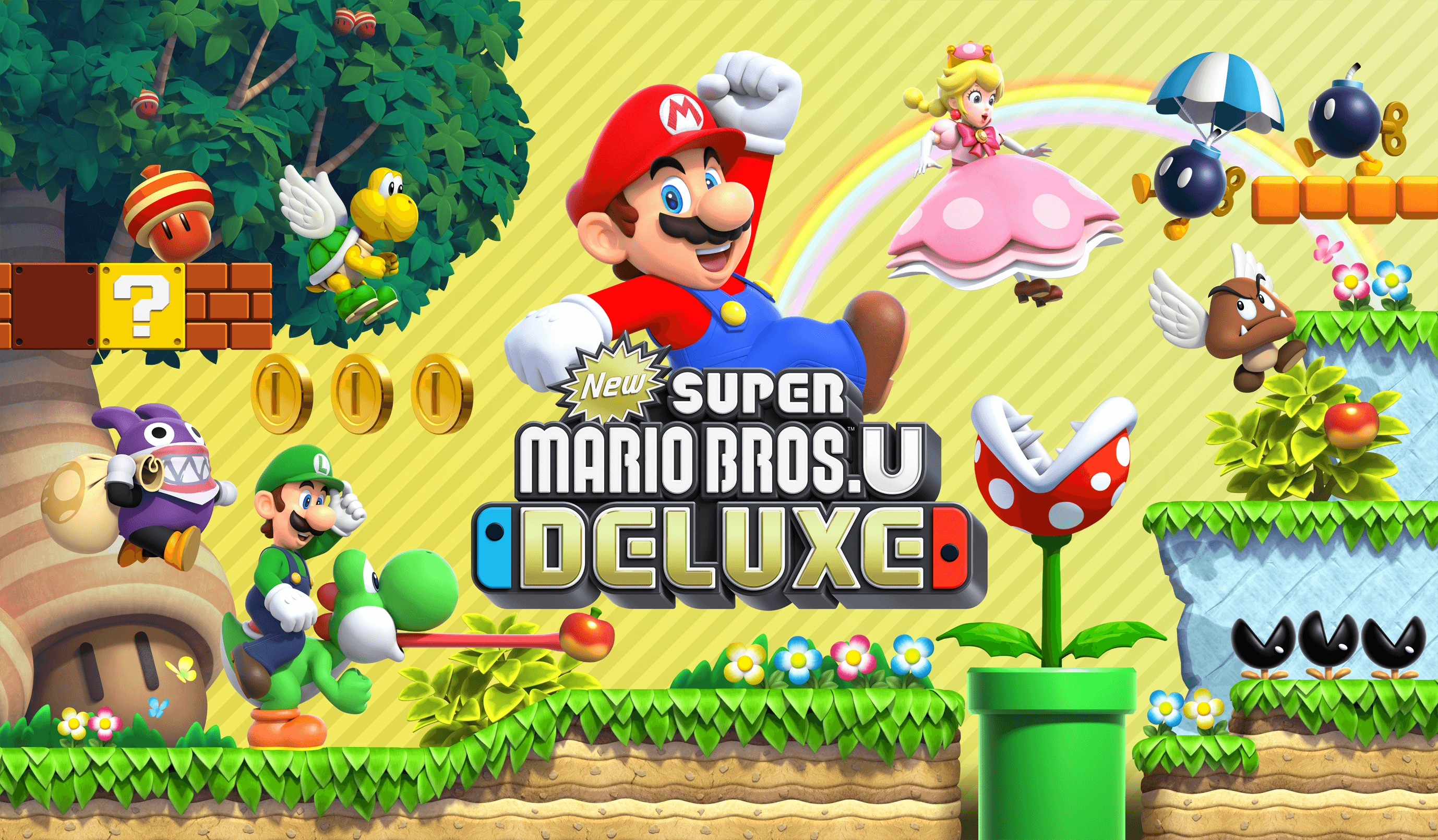 New Super Mario Bros U Deluxe, platform, 2756x1610 2K, Desktop