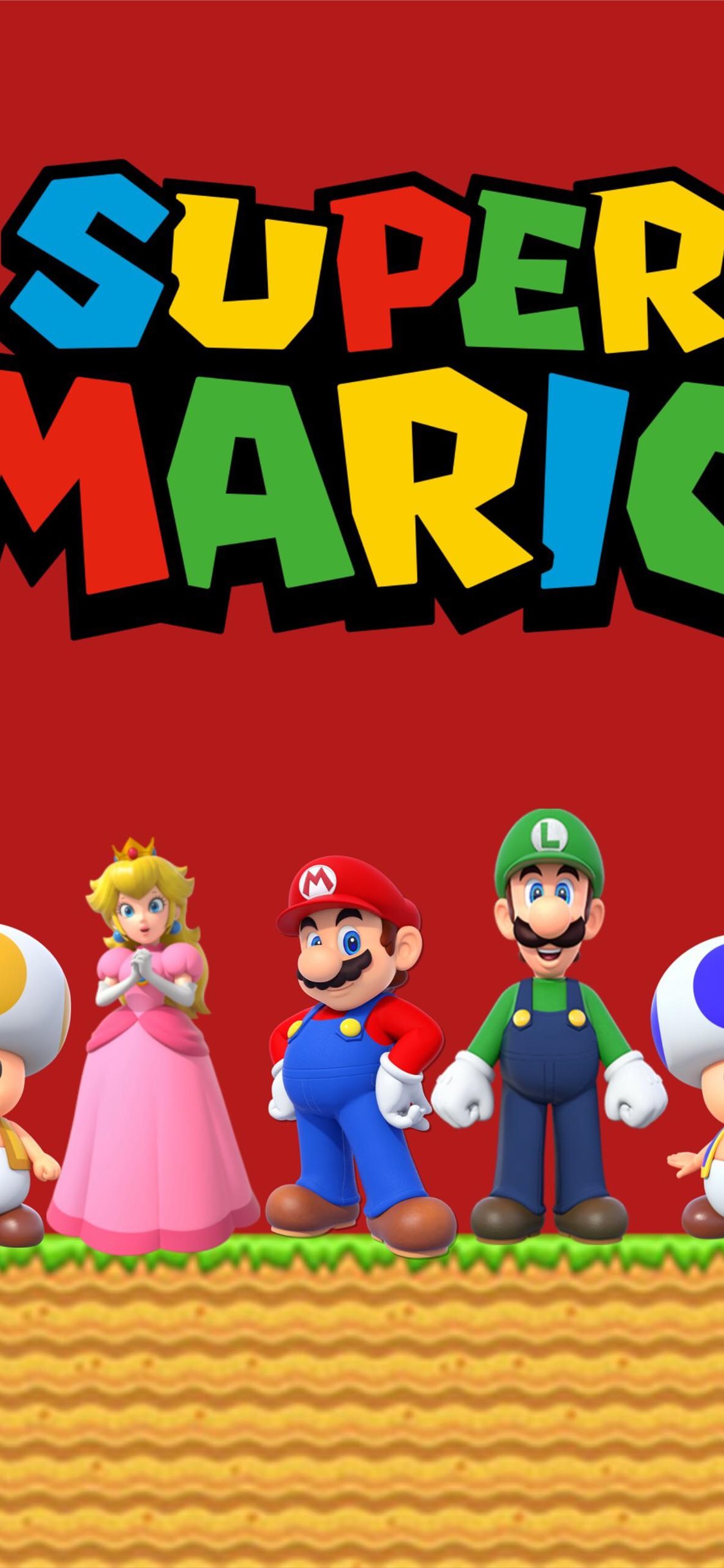 Super Mario Bros personaggi, 1125x2436 Full HD Verticale, Smartphone