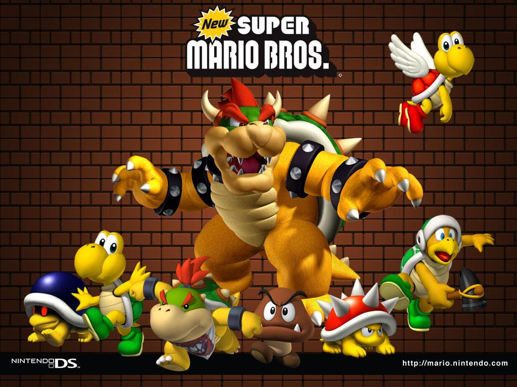 Bowser e nemici Mario Bros, 1024x768 HD, Desktop