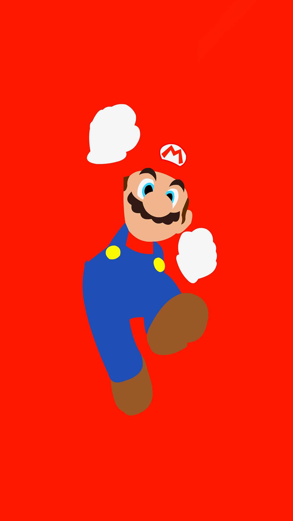 Mario Bros sfondo rosso, 1242x2208 Full HD Verticale, Smartphone