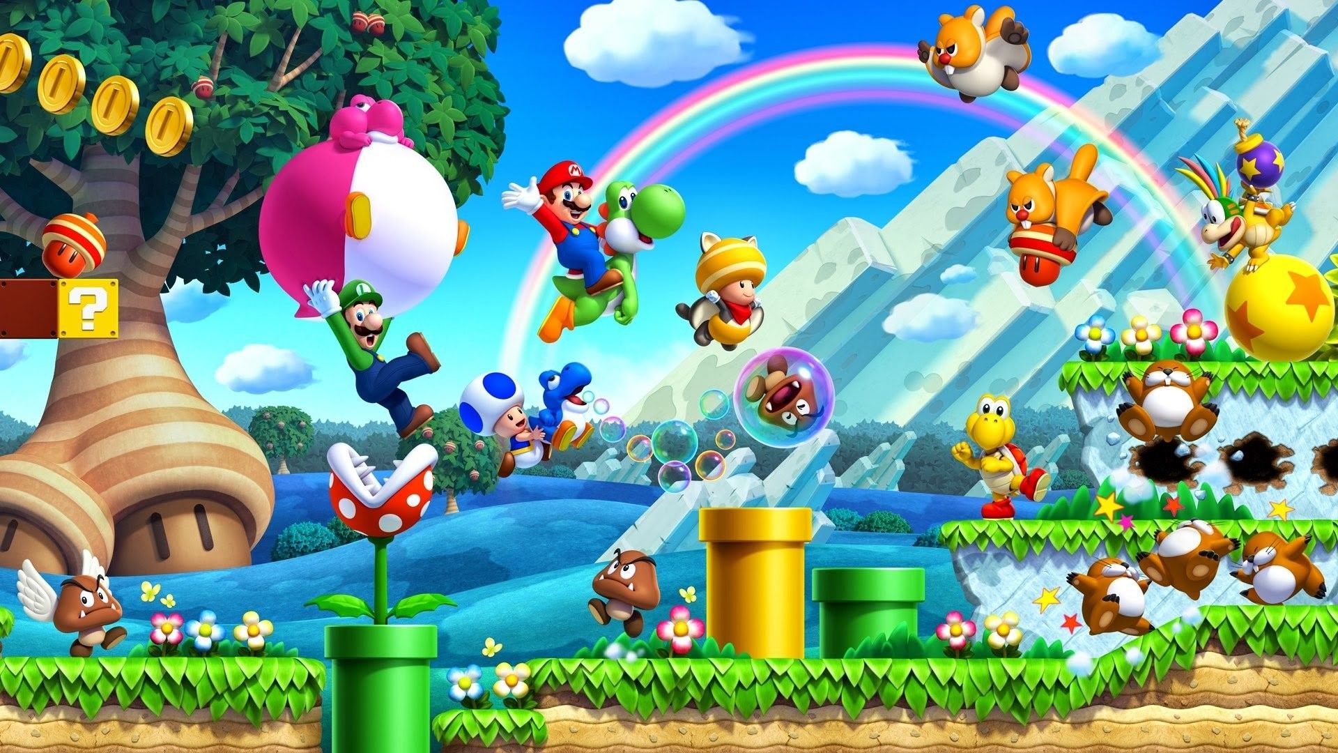 Personaggi Super Mario Bros, 1920x1080 Full HD 1080p, PC Desktop