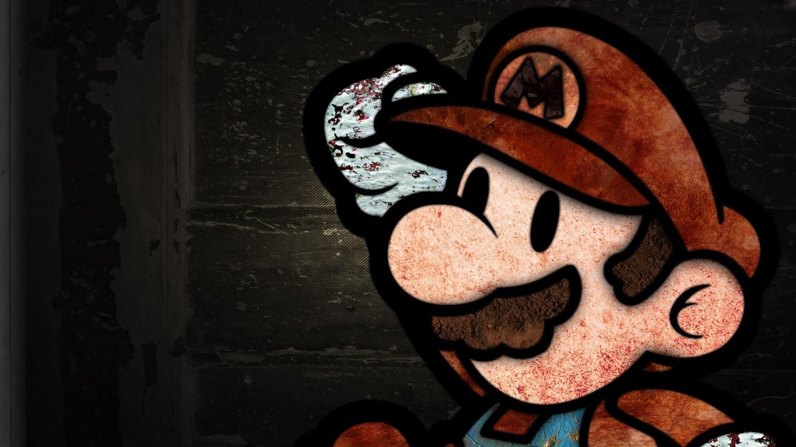 Mario texture grunge scuro, 1600x900 HD, PC Desktop