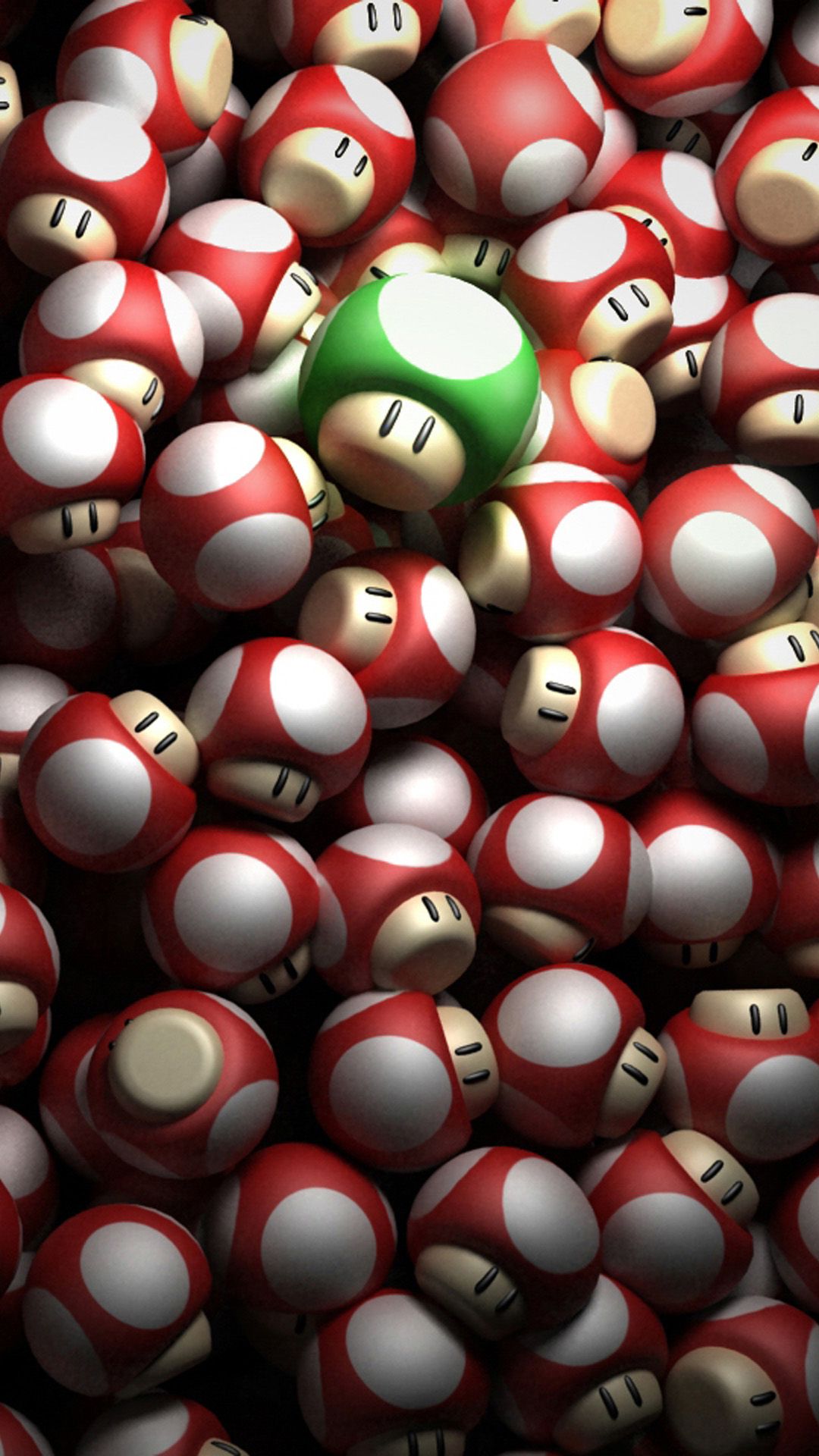 Funghi Super Mario rossi e verde, platform, 1080x1920 Verticale, iPhone Plus