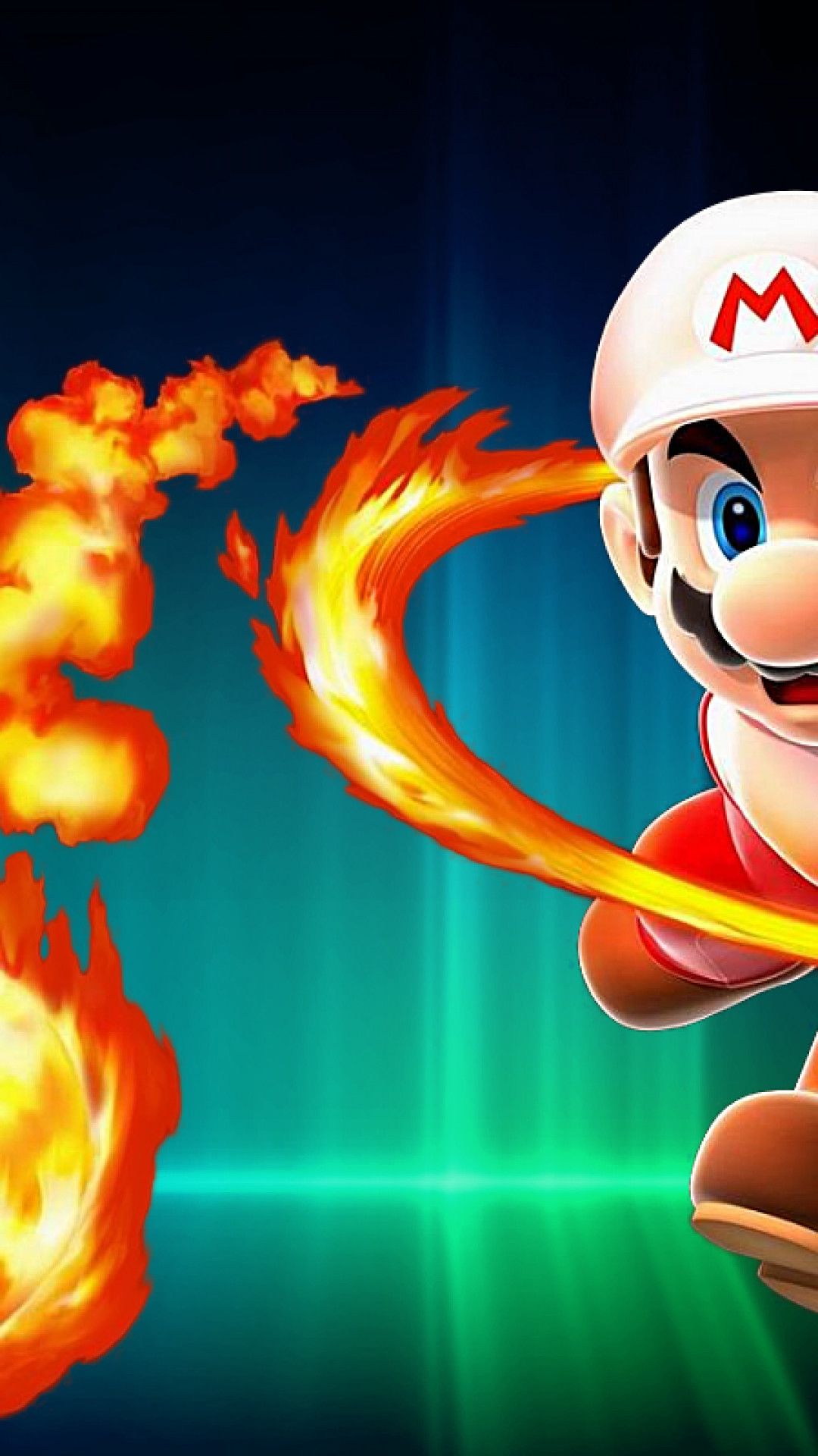 Mario di fuoco Nintendo, console giapponese, 1080x1920 Verticale, iPhone Pro Max