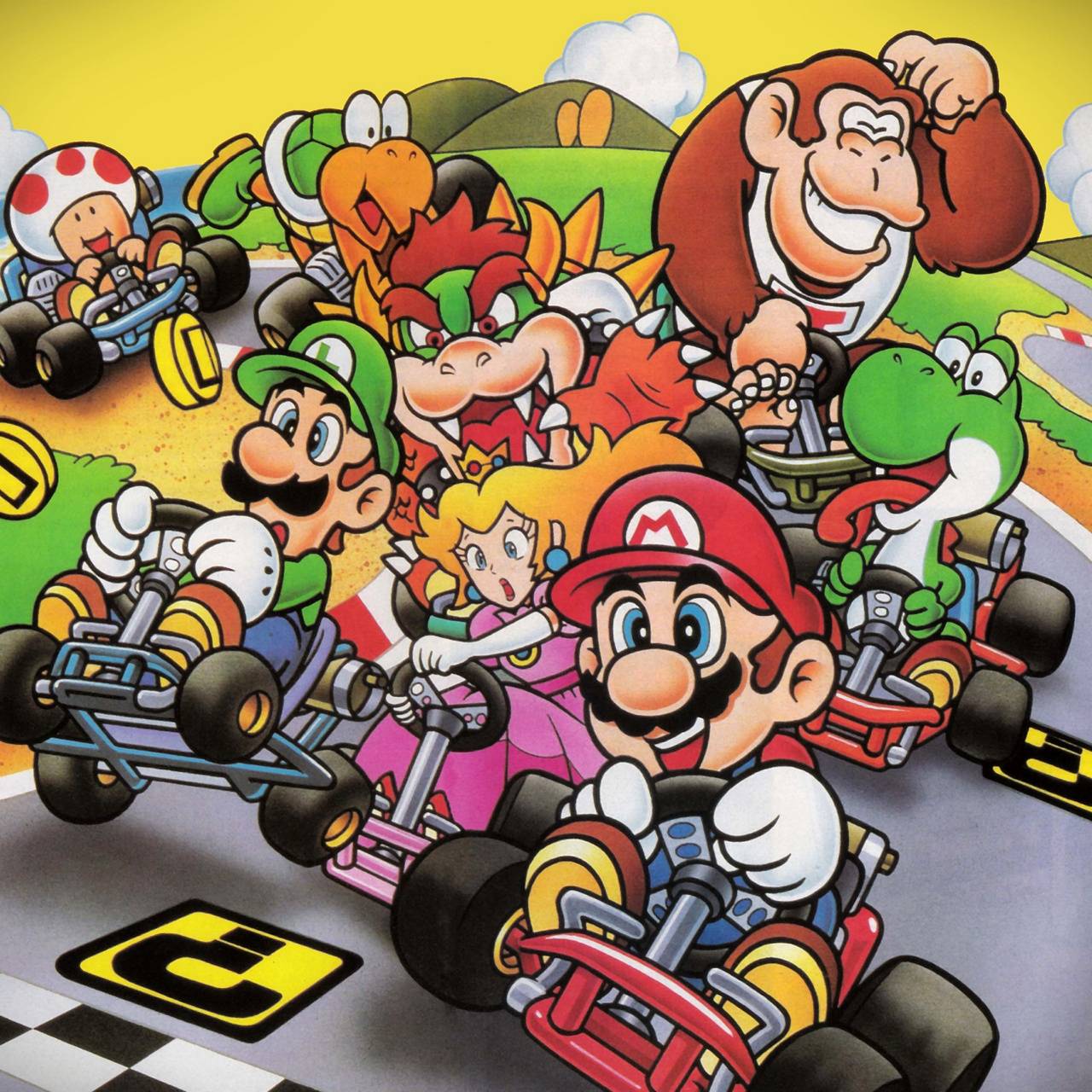 Mario Kart personaggi Nintendo, console giapponese, 1280x1280 HD, Desktop