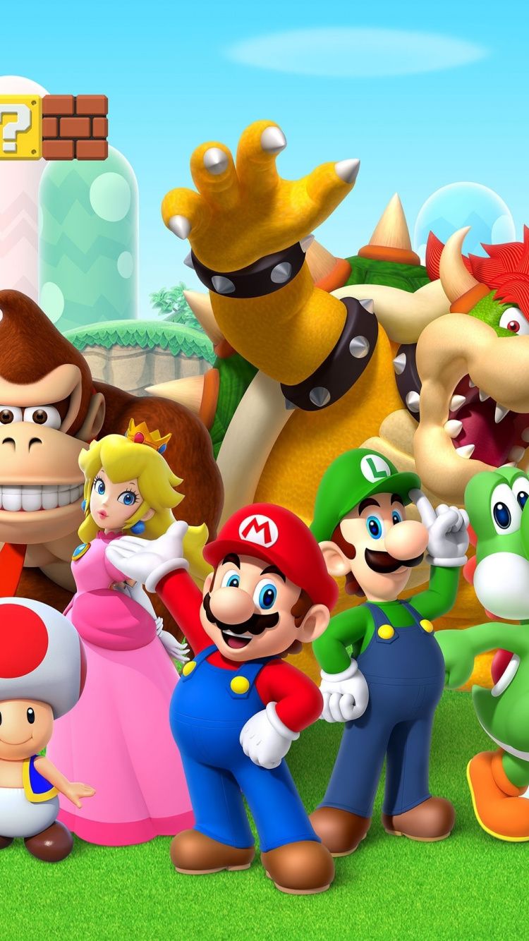 Personaggi Super Mario Bros, 750x1334 Full HD Verticale, iPhone