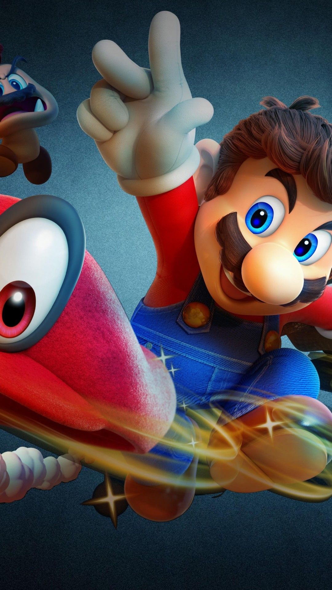 Mario Odyssey artwork Cappy, 1080x1920 Full HD Verticale, iPhone Pro