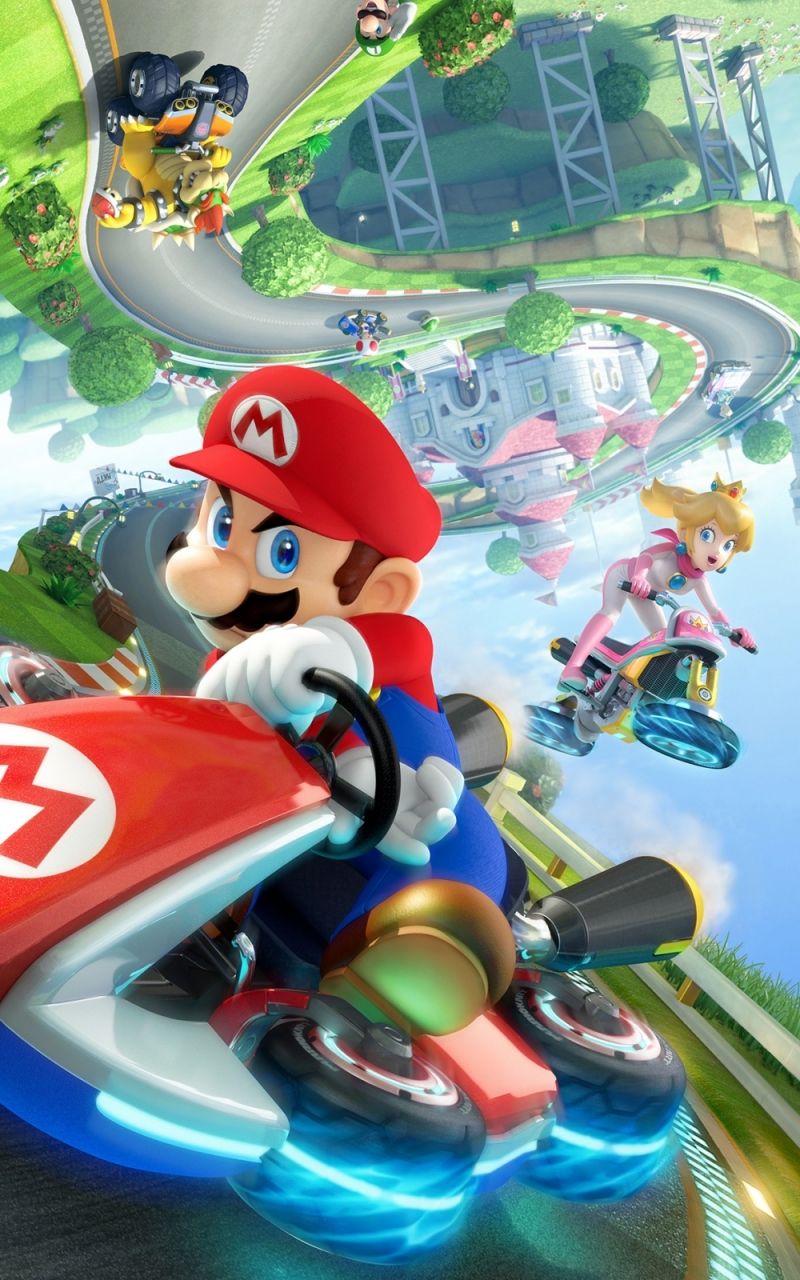 Mario Kart 8 personaggi Nintendo, 800x1280 Verticale, iPhone