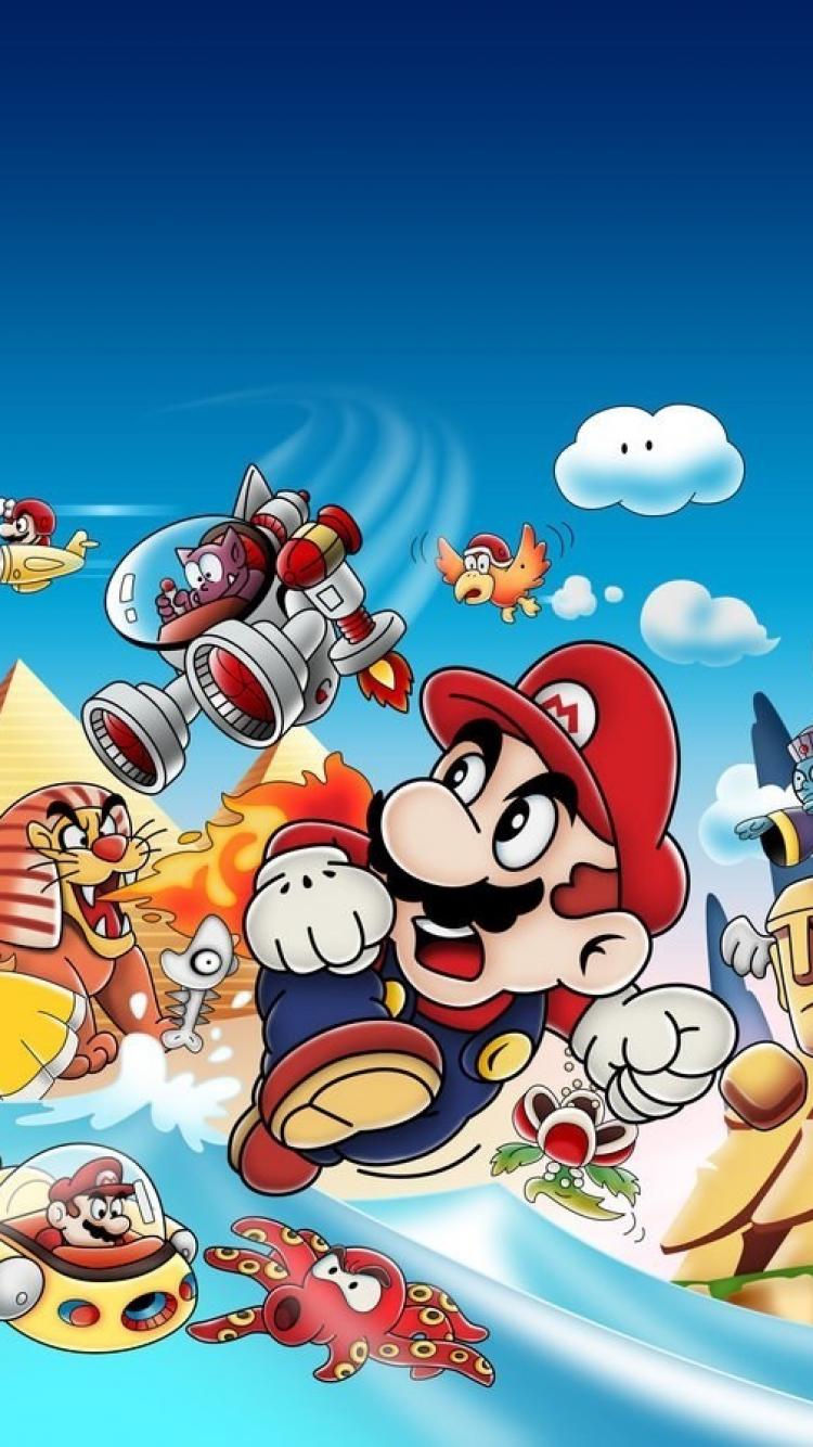 Mario personaggio Nintendo azione, 750x1334 Verticale, iPhone Pro