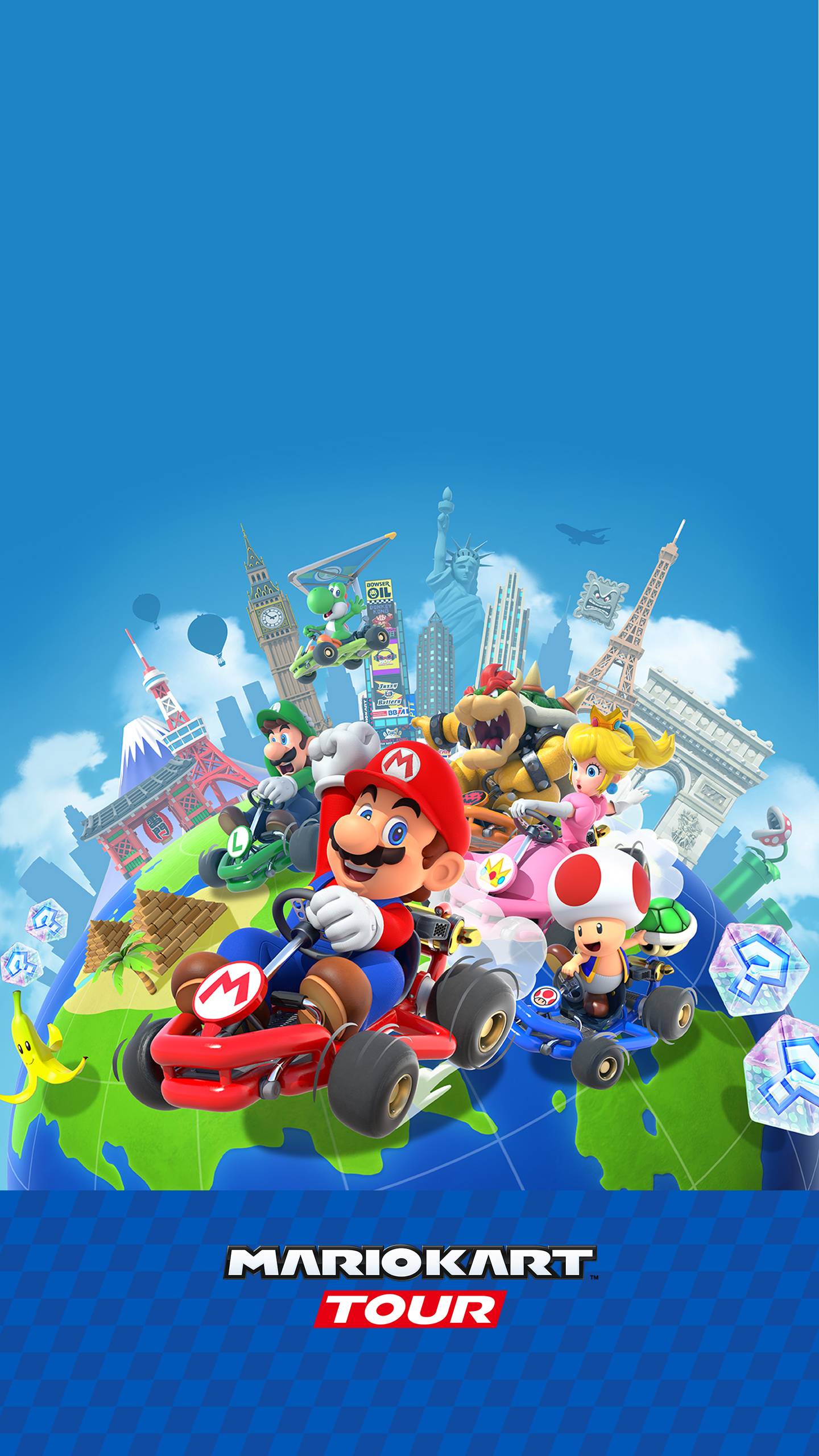 Mario Kart Tour personaggi Nintendo, 1440x2560 Full HD Verticale, iPhone Air