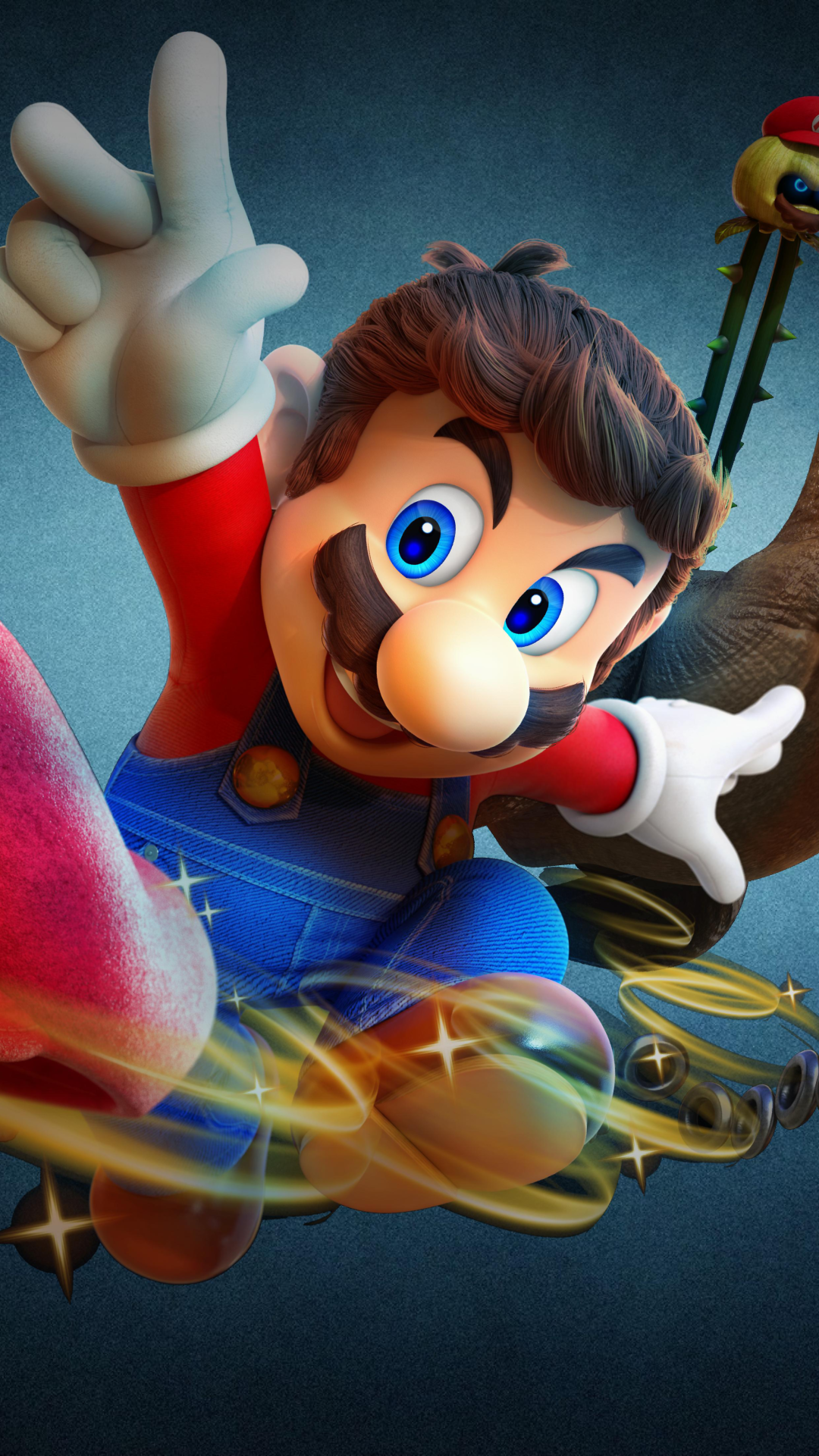 Mario con cappello Cappy, Super Mario Odyssey, 1080x1920 Full HD Verticale, iPhone