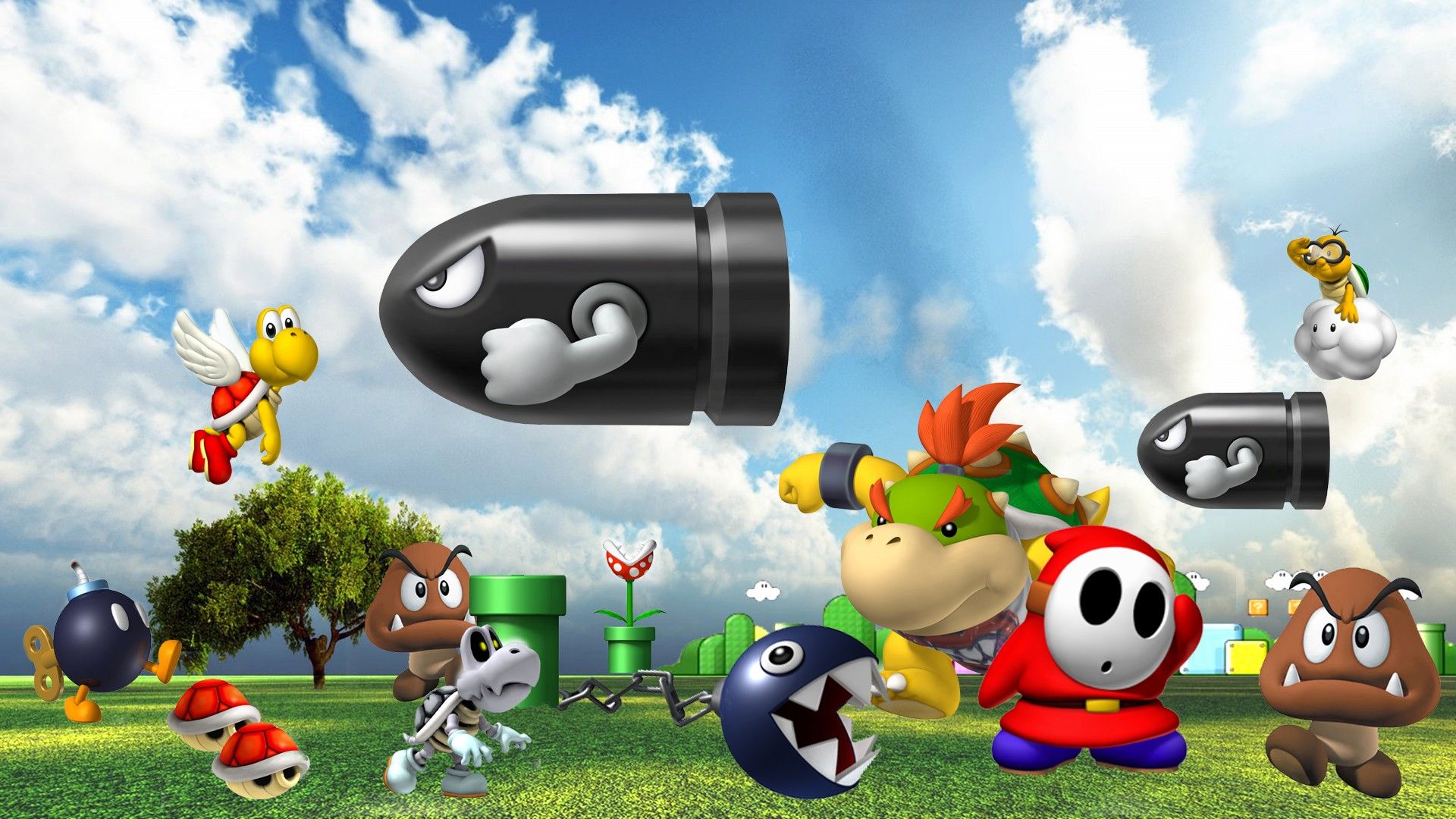 Personaggi Mario Bowser Jr nemici, 1920x1080 Full HD 1080p, PC Desktop
