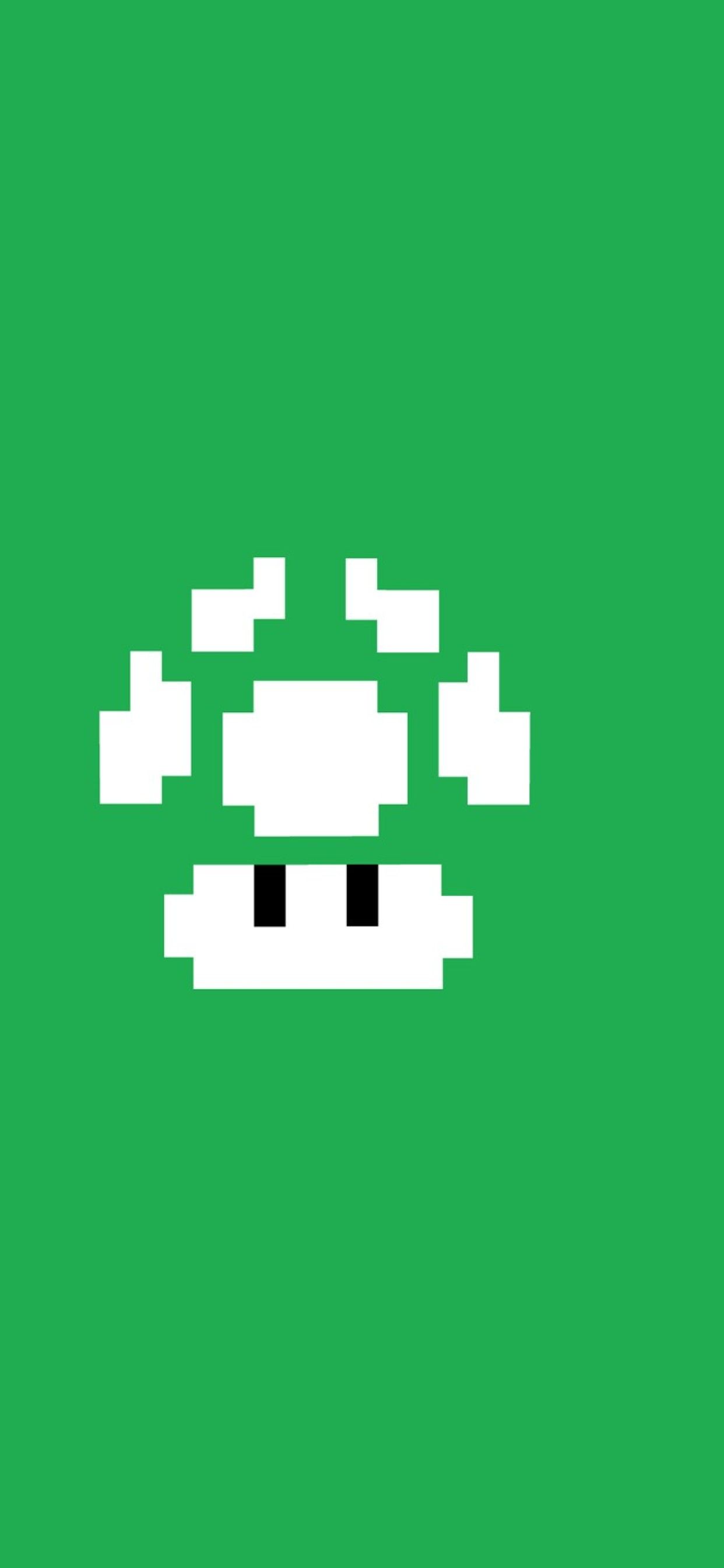 Fungo 1-UP Mario verde, Nintendo, 1242x2688 Verticale, iPhone Plus