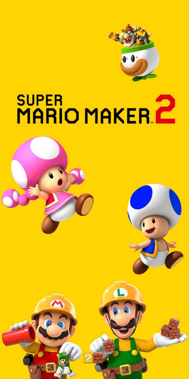 Personaggi Super Mario Maker 2, 640x1280 Verticale, iPhone Pro