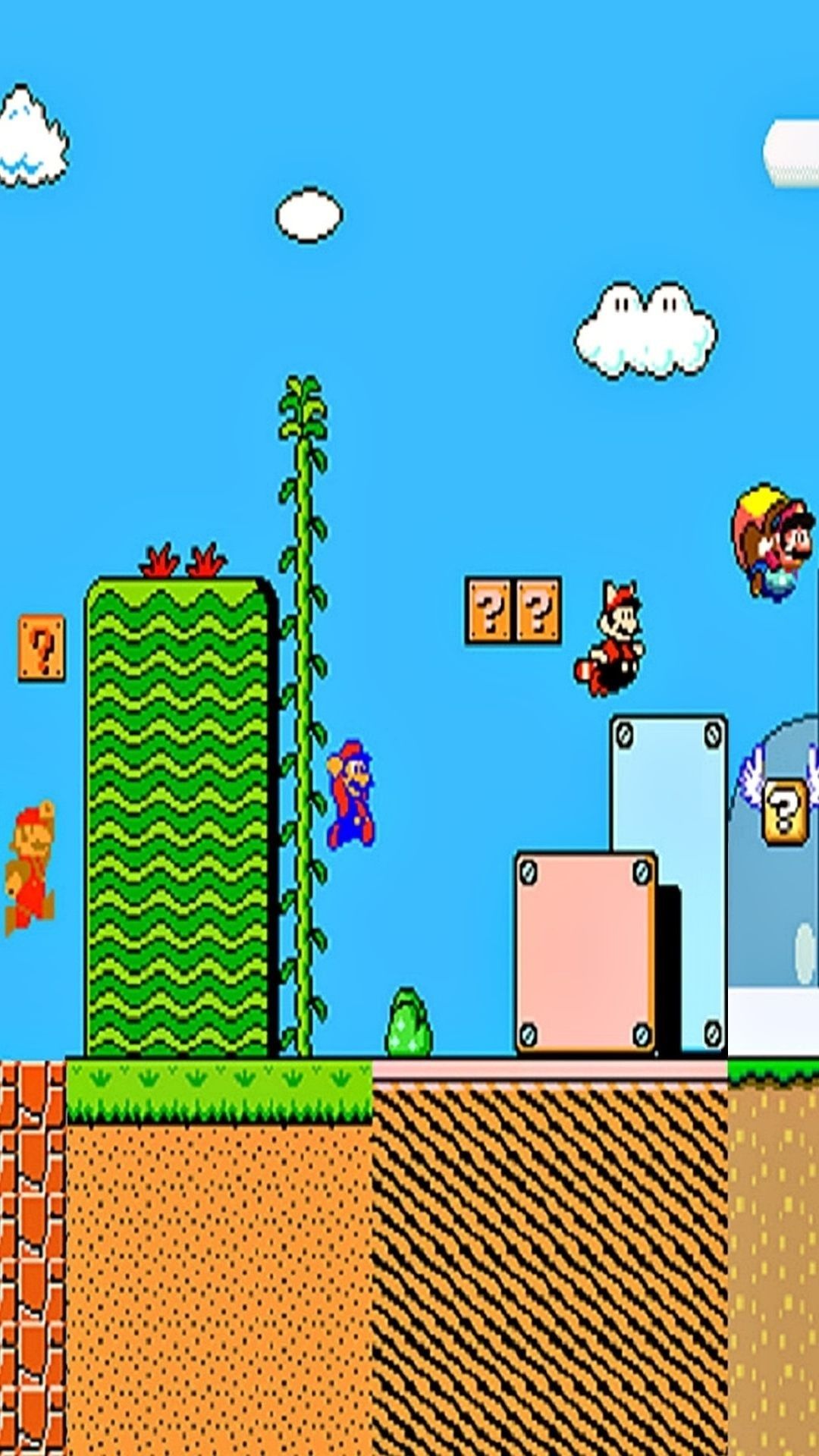 Super Mario Bros livello classico, 1080x1920 Full HD Verticale, iPhone