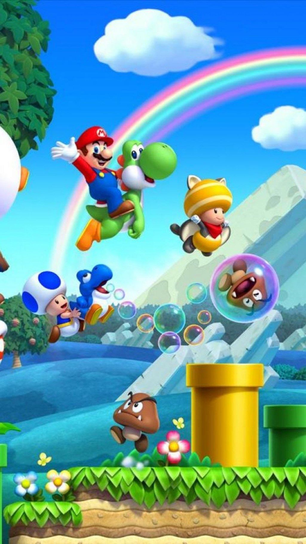 Mario, Yoshi e personaggi Nintendo, console giapponese, 1024x1820 Full HD Verticale, iPhone Plus