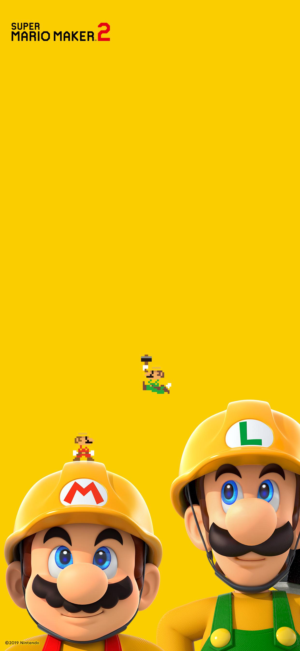 Mario e Luigi, sfondo giallo, 1242x2688 Verticale, iPhone Air