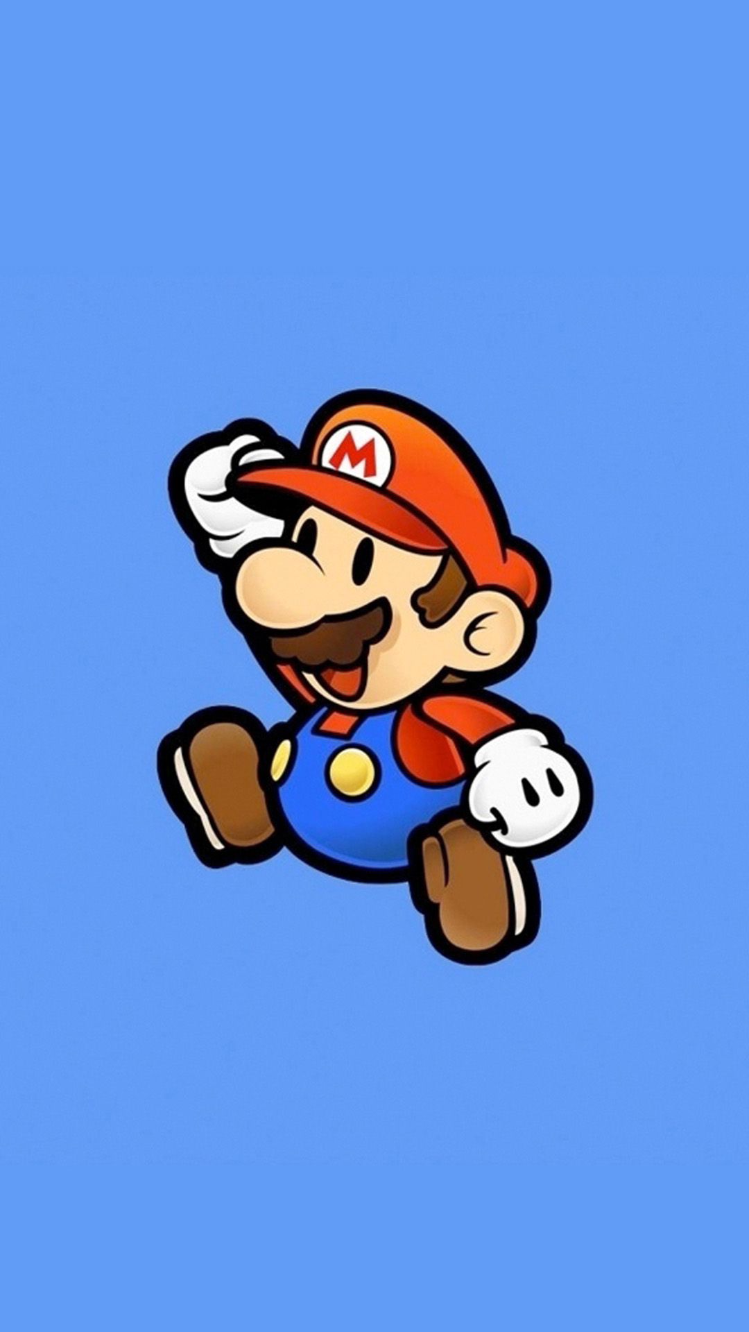 Mario Nintendo sfondo blu, idraulico, 1080x1920 Full HD Verticale, iPhone Plus