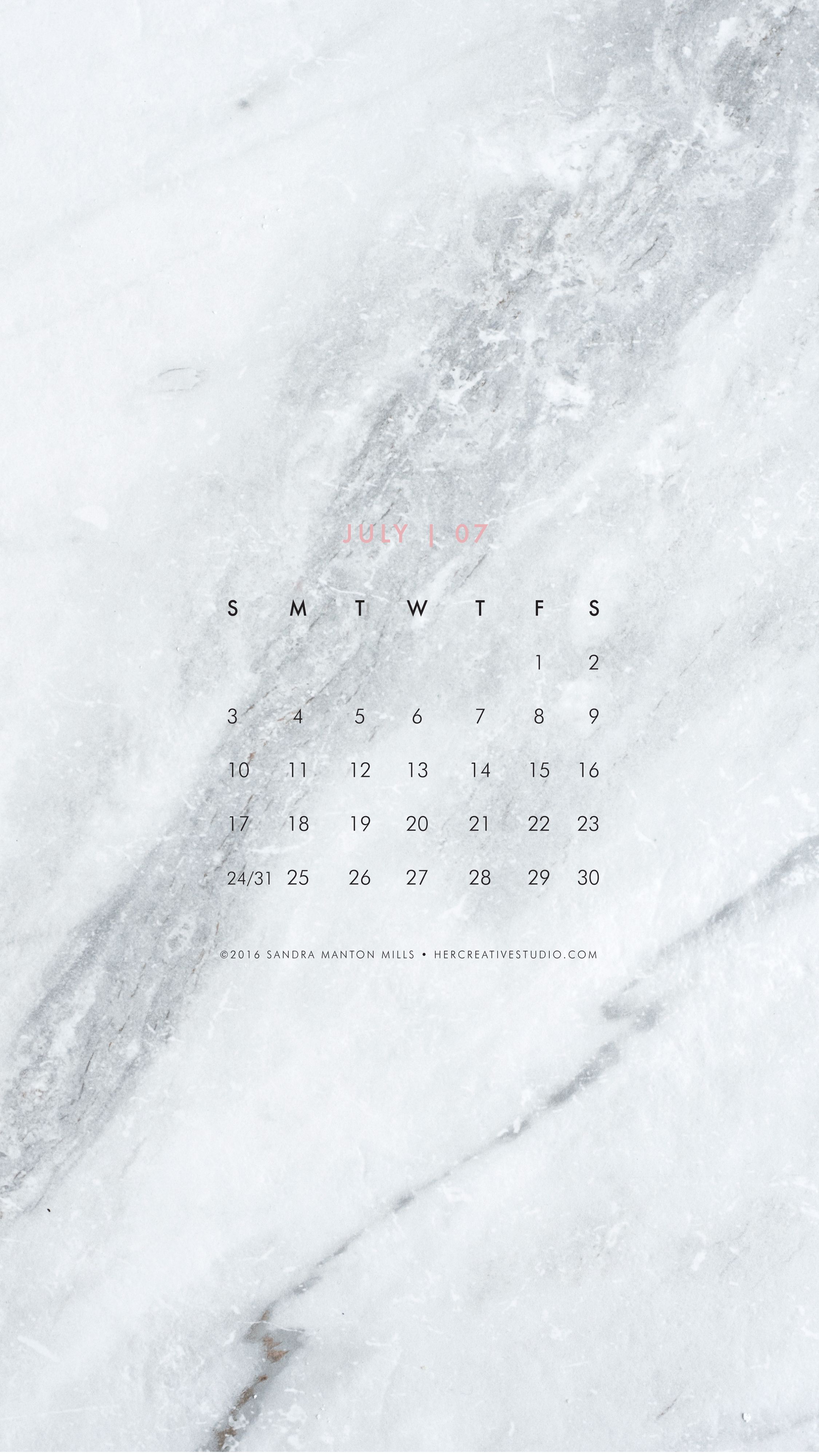 Calendario su marmo bianco grigio, 2250x4000 Verticale, iPhone Pro