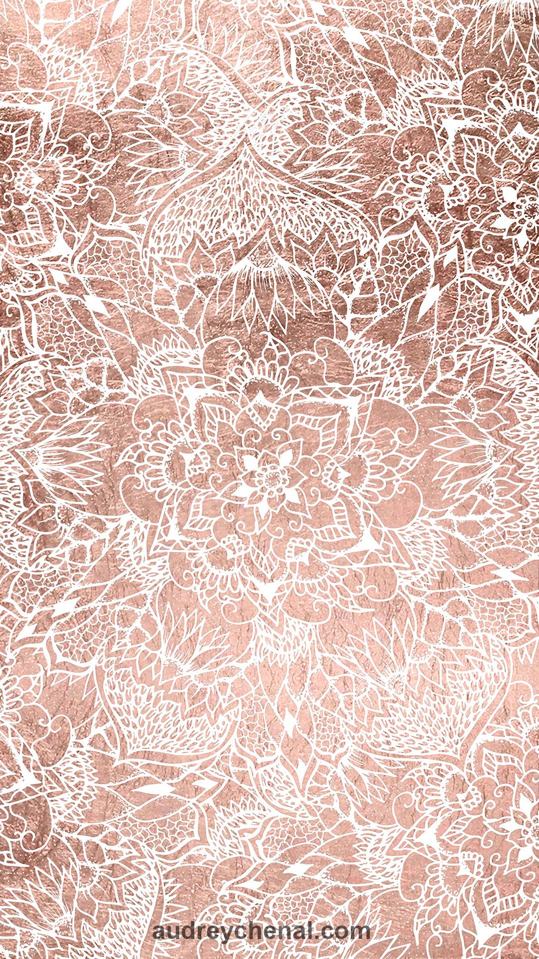Mandala floreale rosa antico, 1080x1920 Full HD Verticale, iPhone Pro