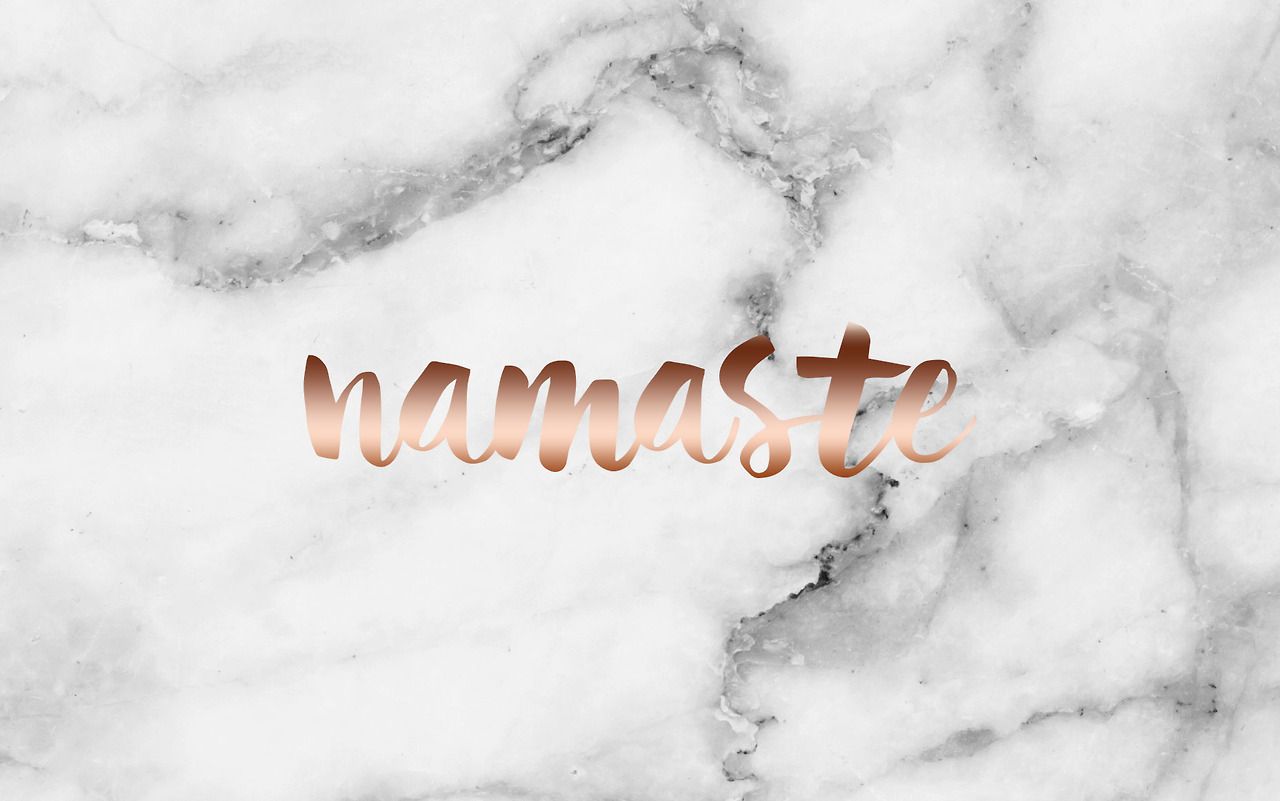 Marmo bianco con scritta namaste, 1280x801 HD, Notebook Gaming