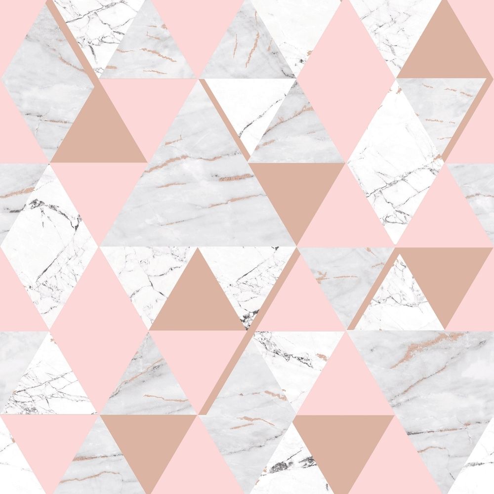 Triangoli marmo rosa oro, 1000x1000 HD, Laptop