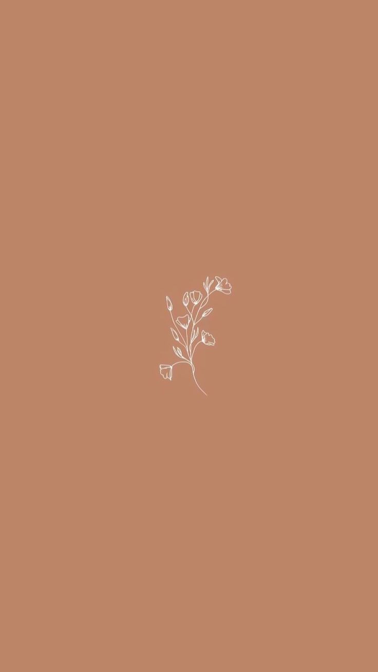 Ramo floreale minimalista marrone, 736x1308 Verticale, Mobile