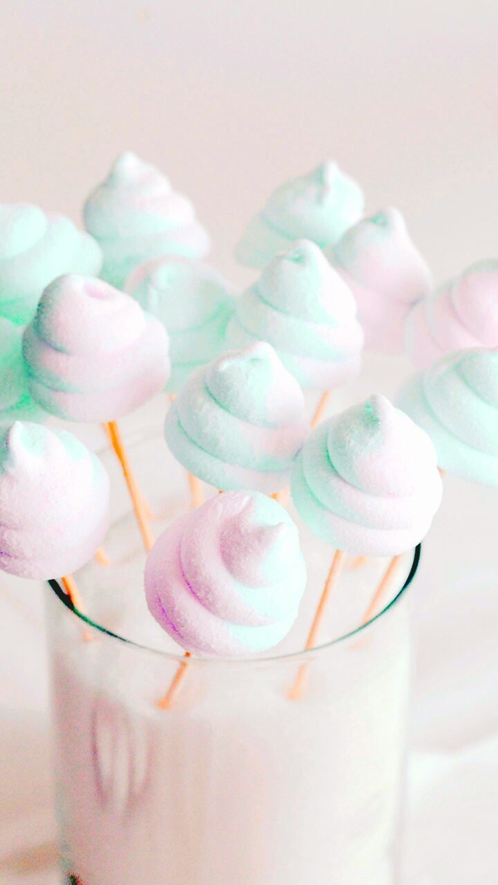 Marshmallow su bastoncini colorati, 720x1280 Full HD Verticale, Smartphone