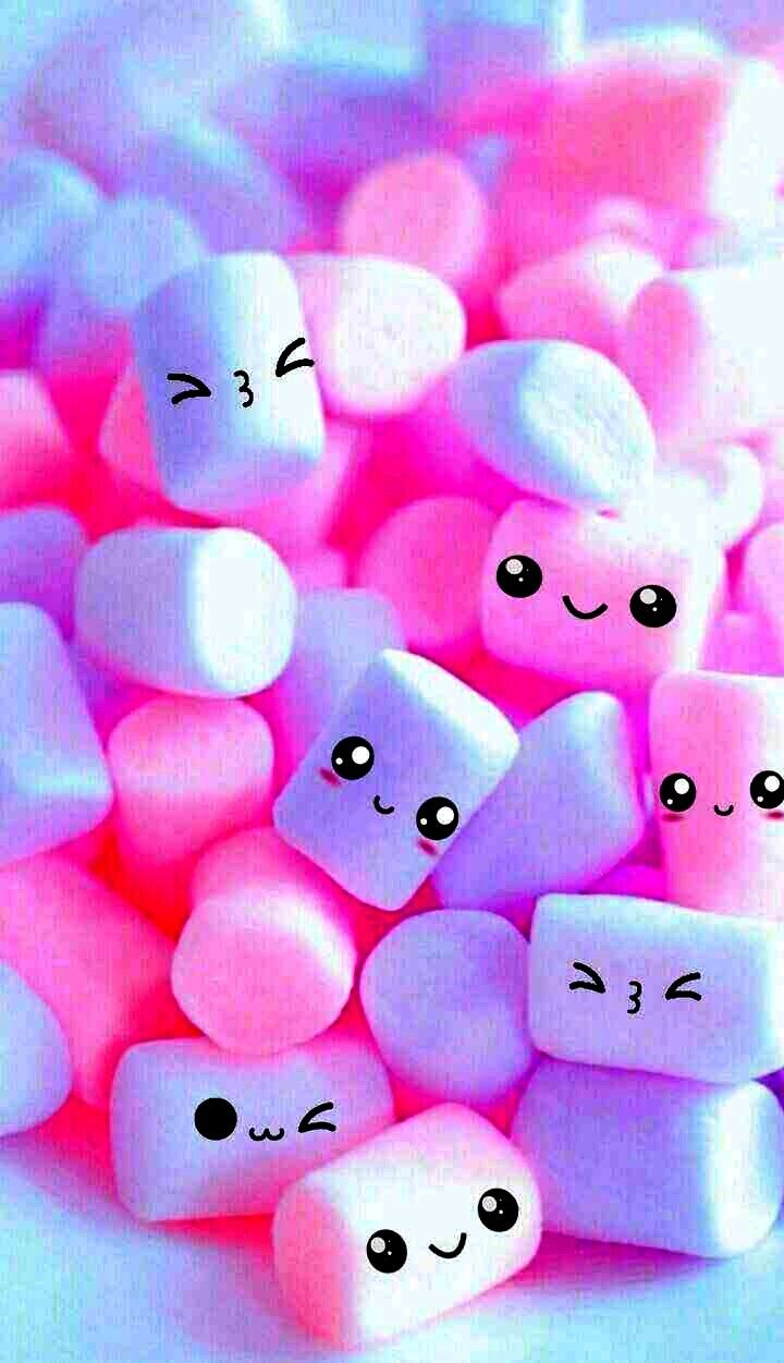 Marshmallow rosa e bianchi kawaii, 720x1251 Verticale, POCO