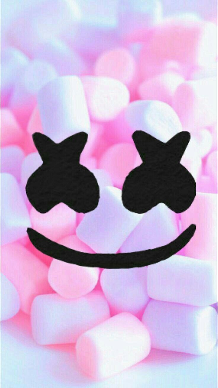 Marshmallow DJ faccina rosa, 736x1309 Full HD Verticale, iPhone