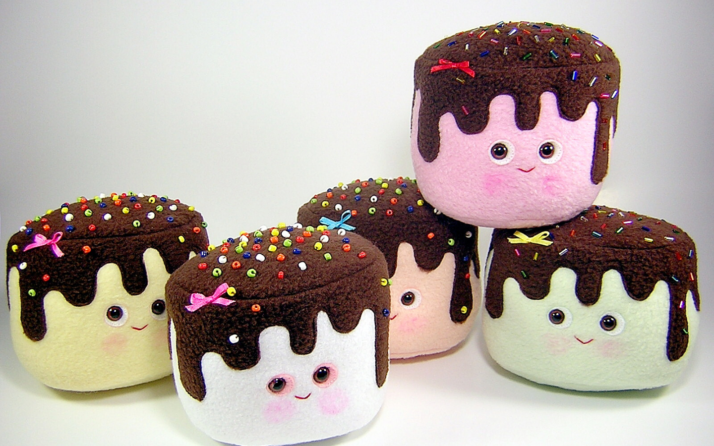 Marshmallow kawaii con cioccolato, 1440x900 HD, Desktop