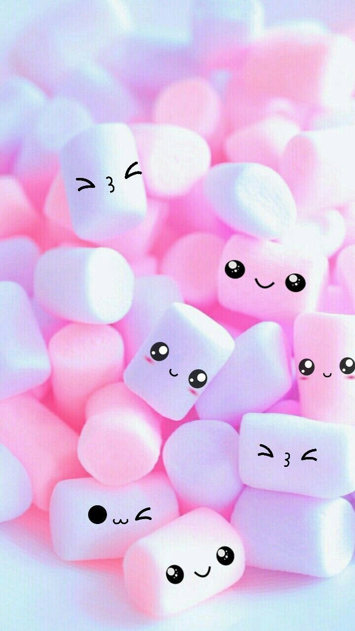 marshmallow kawaii rosa, 720x1280 Verticale, Telefono