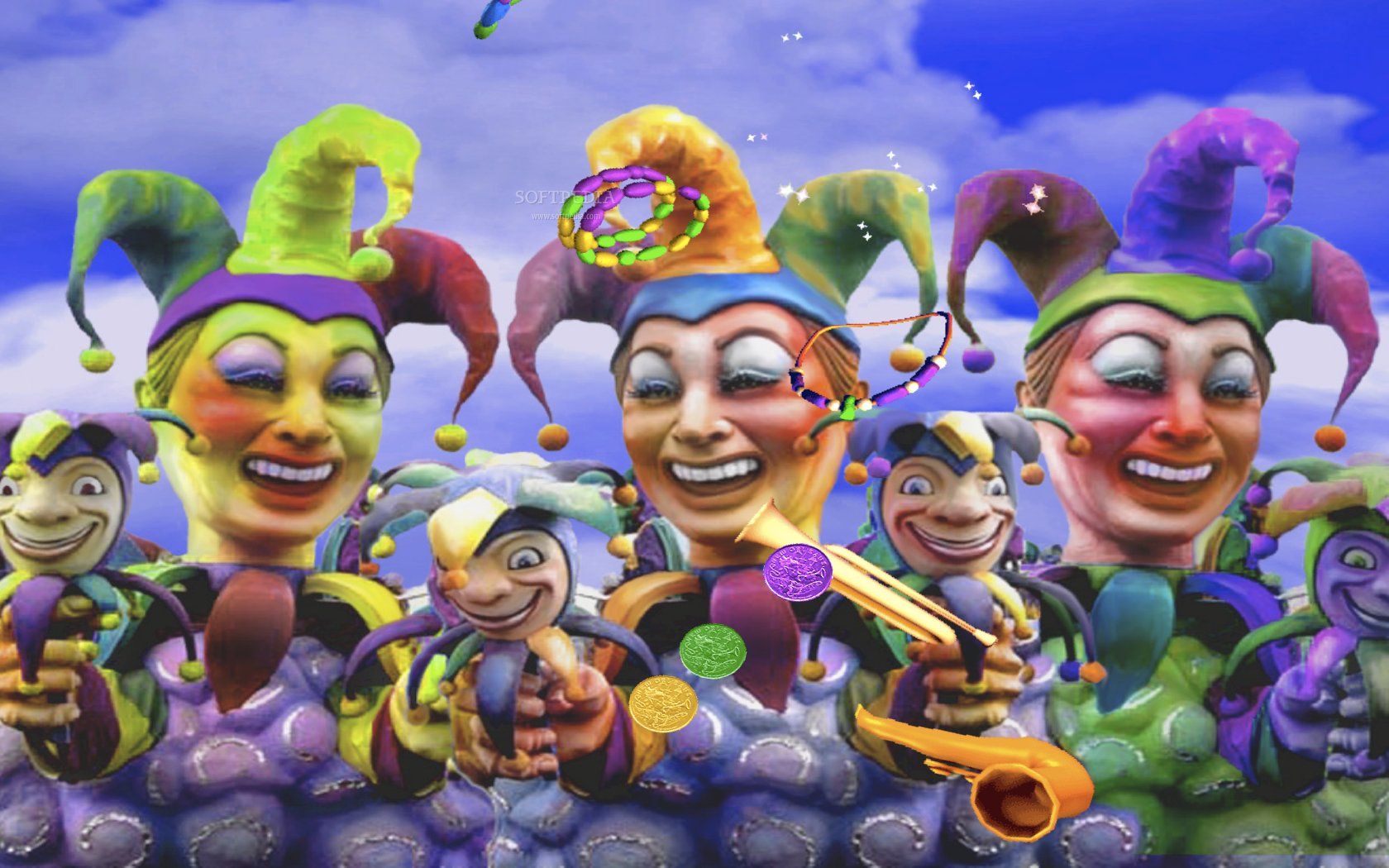 Maschere giullari Mardi Gras, 1680x1050 HD Ready, Acer Nitro