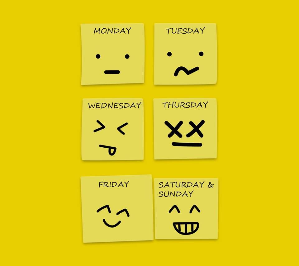 Post-it giorni settimana faccine, 960x854 HD, PC