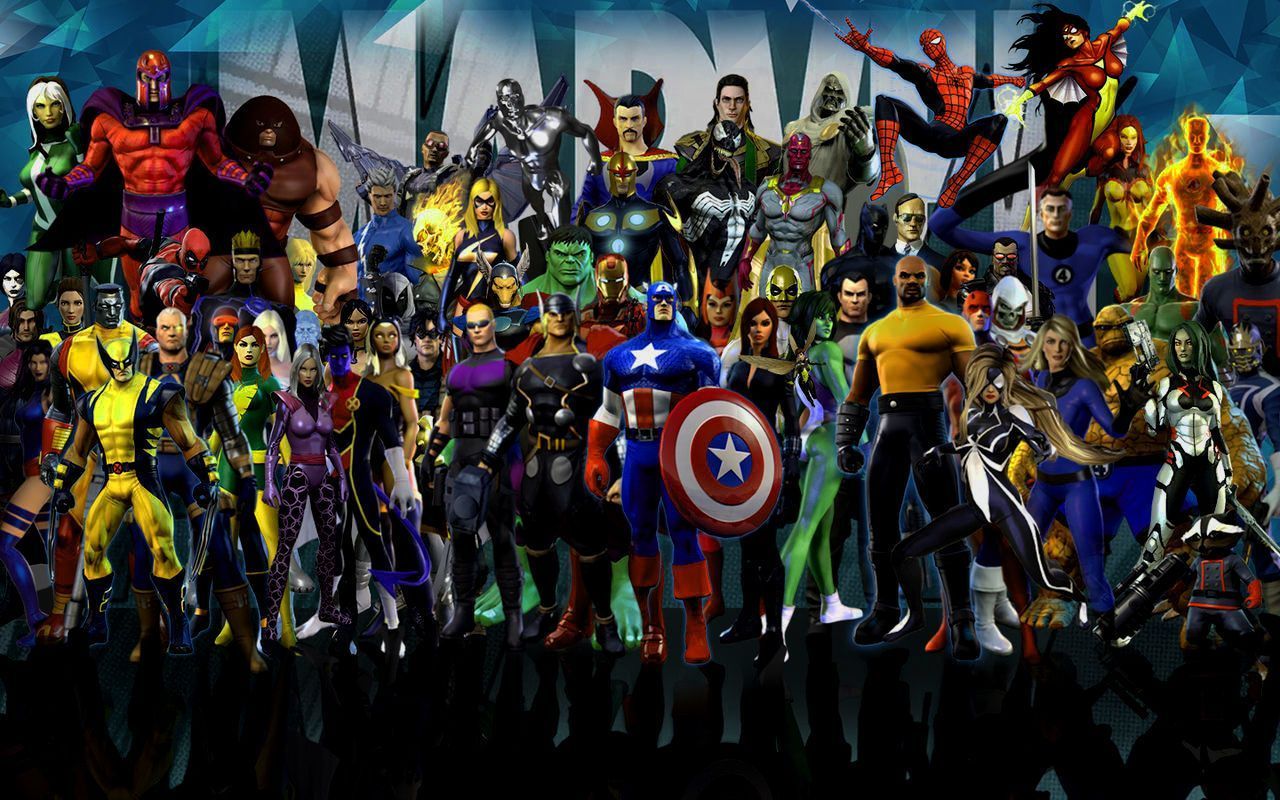 Gruppo supereroi Marvel, 1280x800 720p, Monitor Gaming