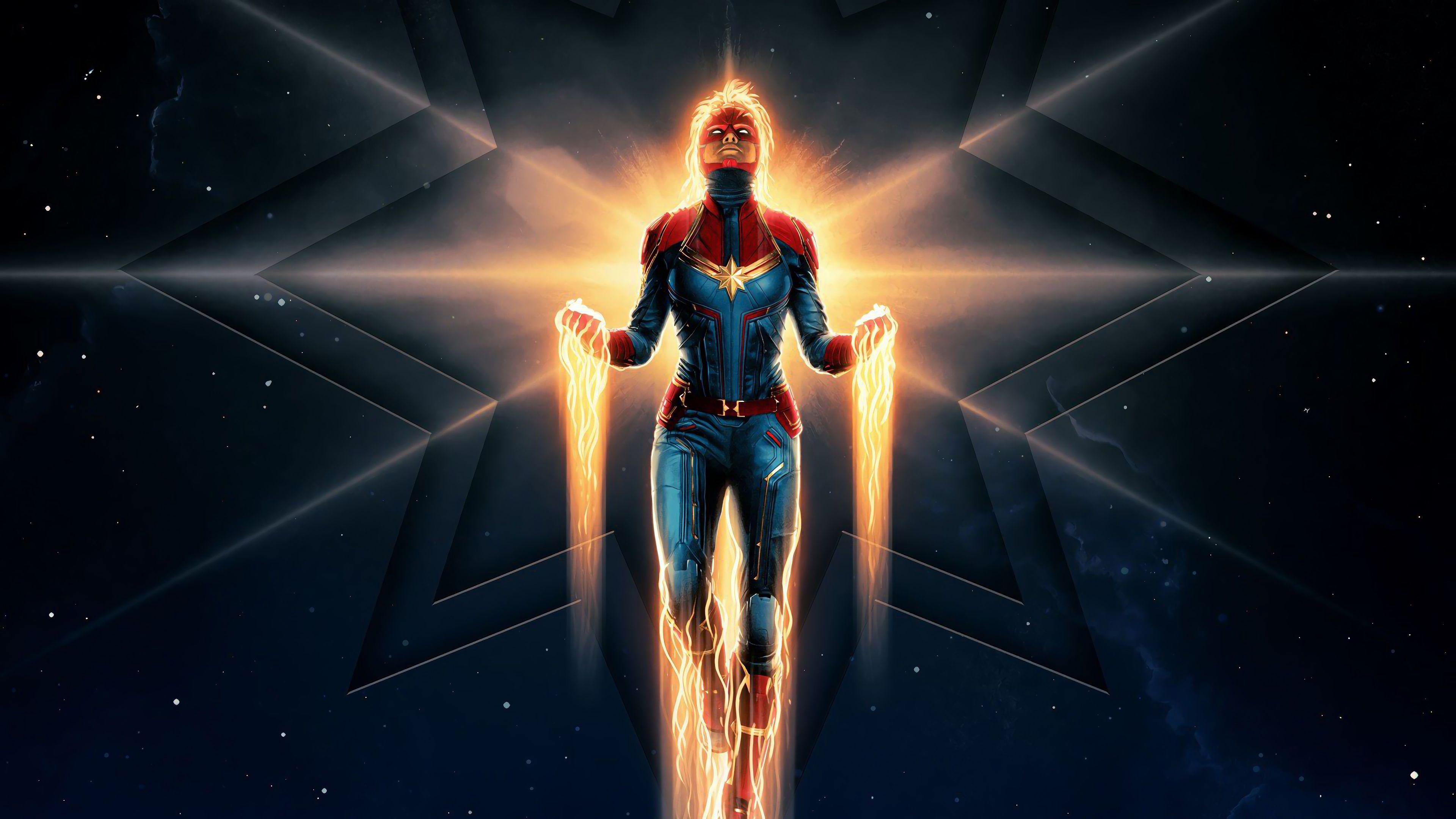 Captain Marvel energia luminosa, MCU, 3840x2160 UHD, PC 4K