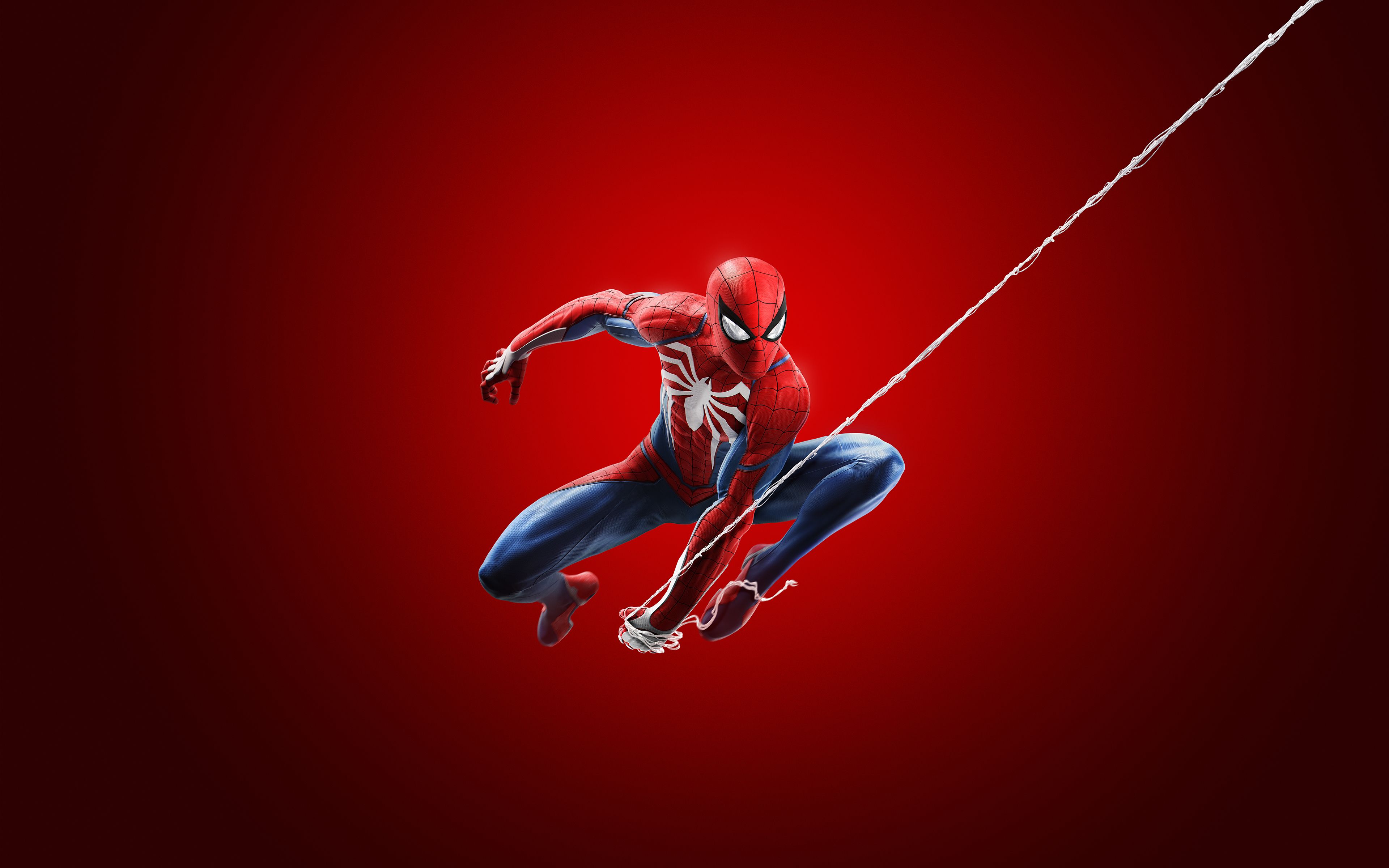 Spider-Man in volo con ragnatela, 3840x2400 4K, Smart TV 4K