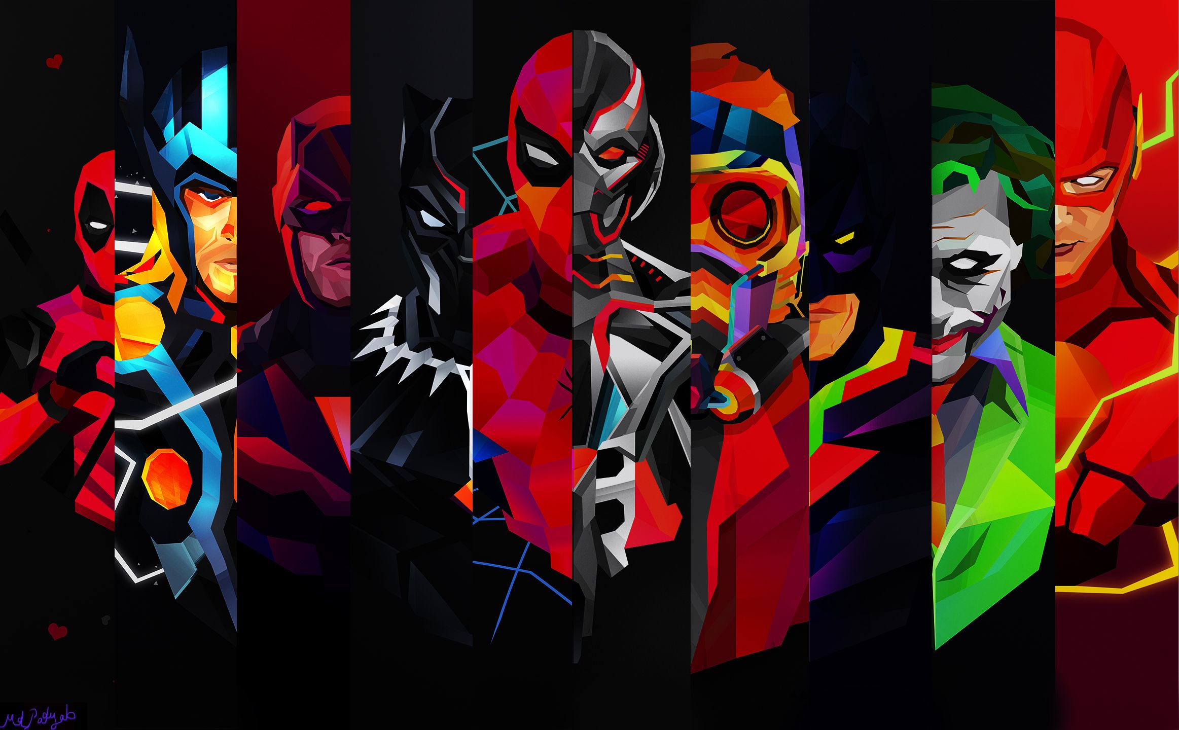 Supereroi stile pop art colorato, 2325x1440 alta risoluzione, iMac