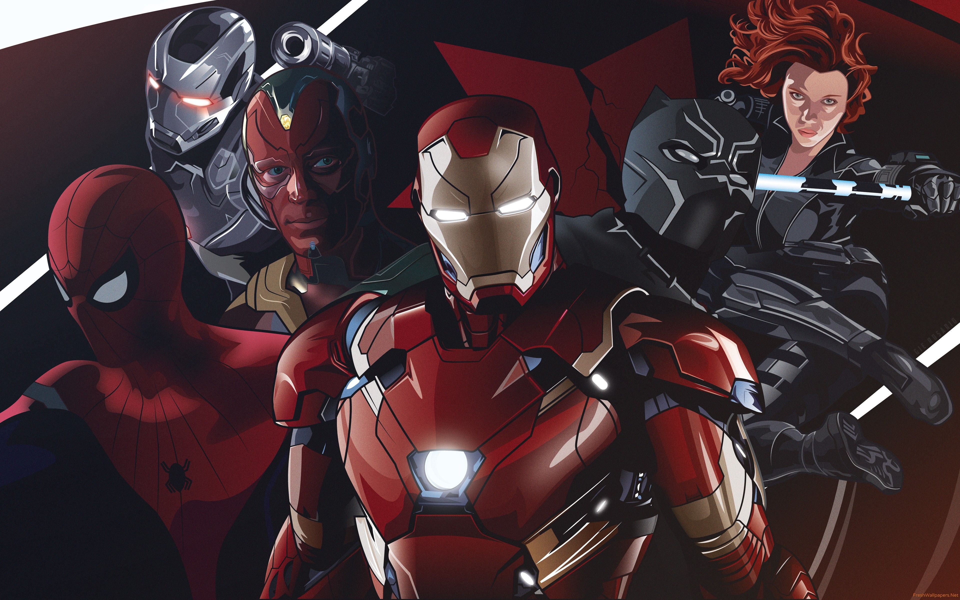 Iron Man e supereroi Marvel, Tony Stark, 3840x2400 4K Ultra HD, Monitor 4K