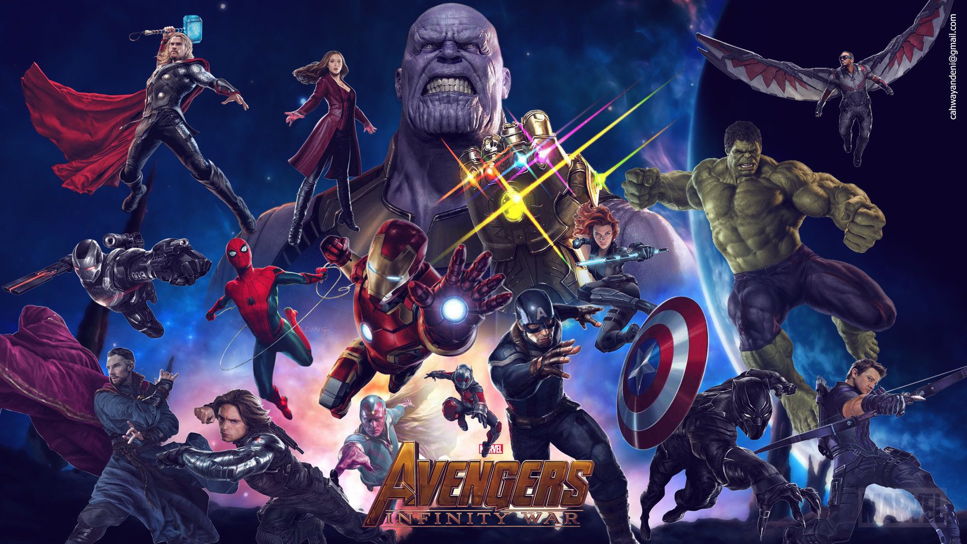 Avengers Infinity War personaggi Marvel, 1920x1080 Full HD, Desktop