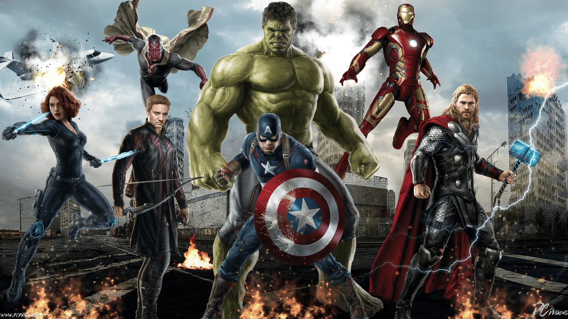 Avengers gruppo supereroi Marvel, 1920x1080 1080p, Monitor Gaming