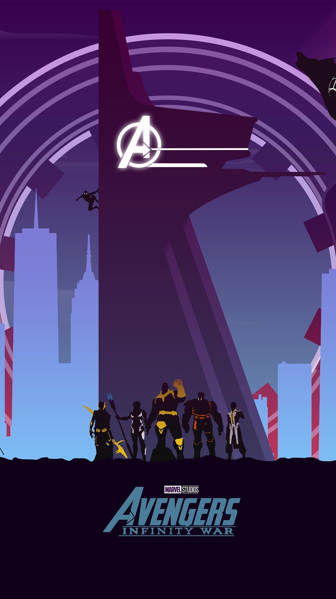 Logo Avengers su marmo, supereroi, 664x1280 Verticale, Mobile
