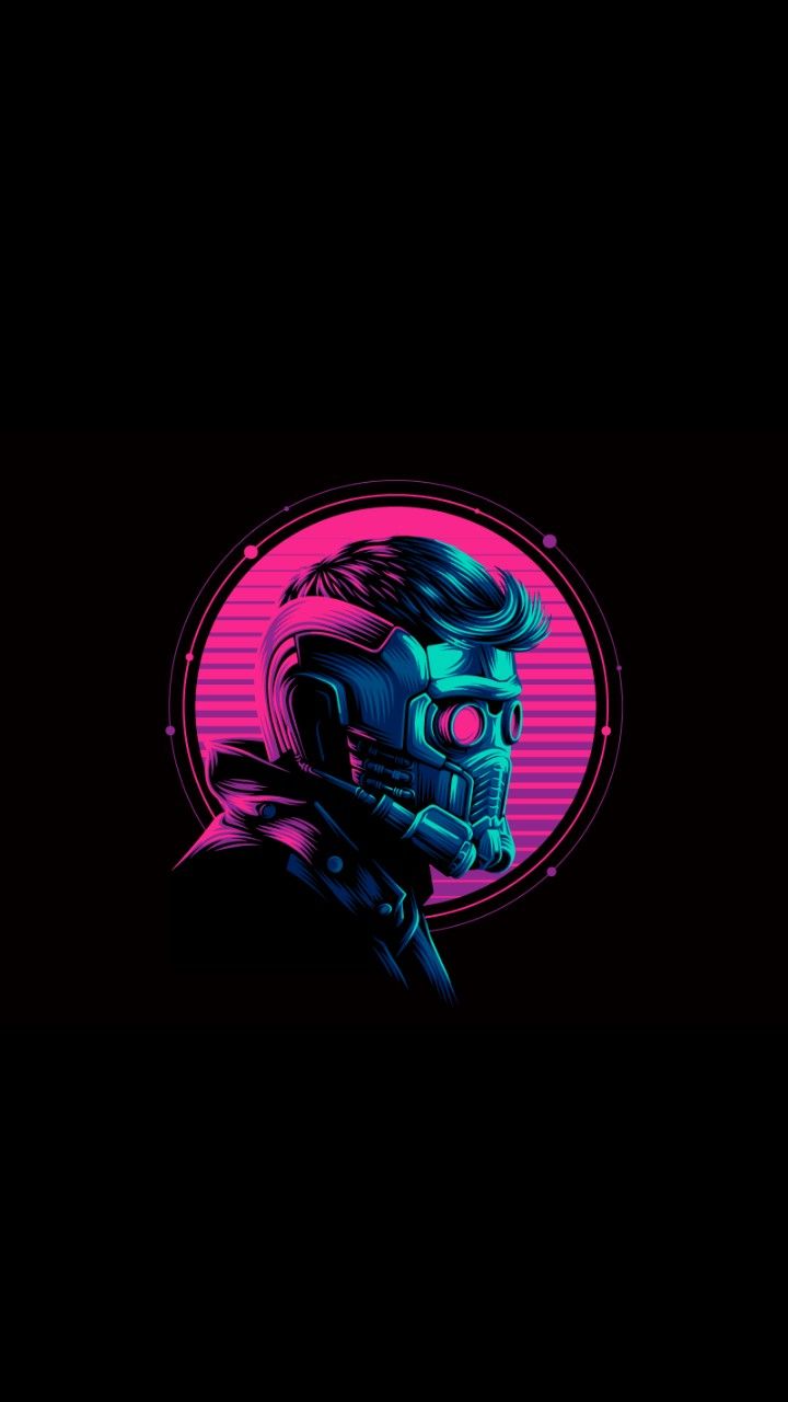 Star-Lord neon rosa blu, 720x1280 Verticale, Mobile