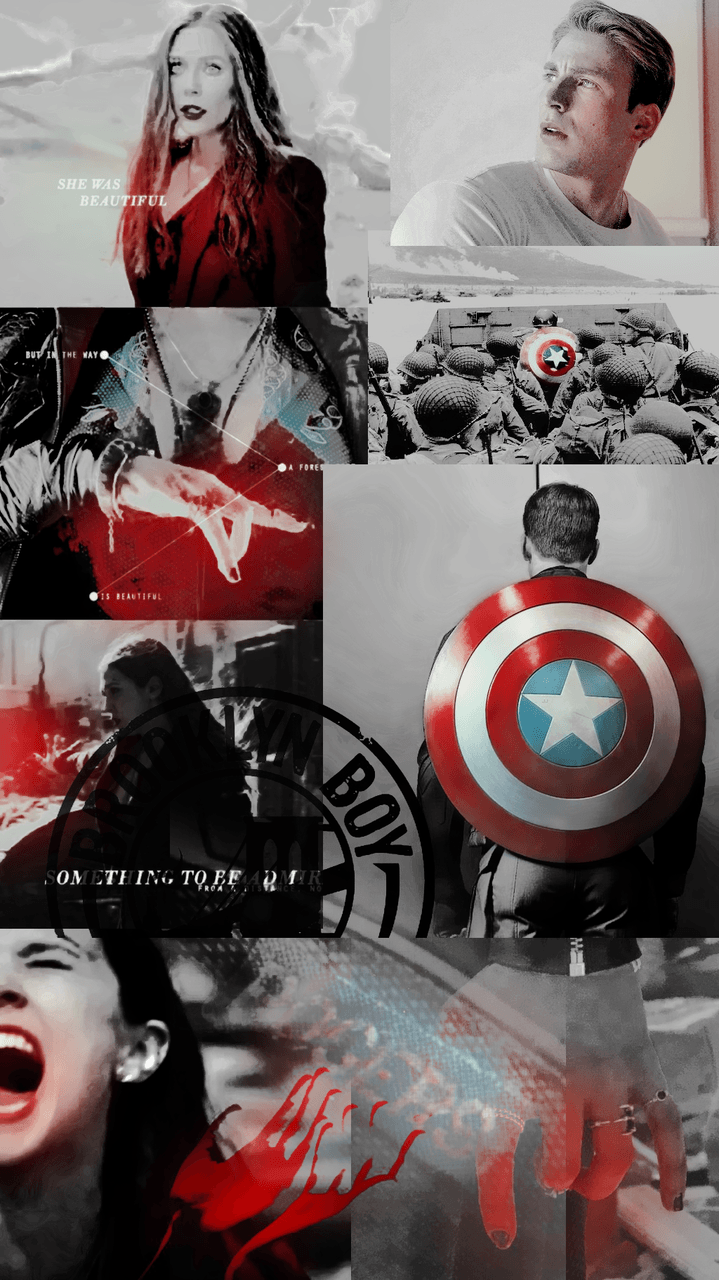 Captain America collage estetico, 750x1200 Verticale, Android