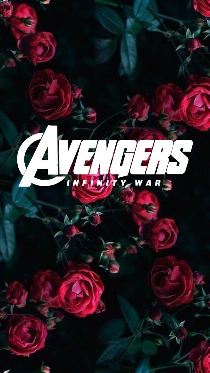 Logo Marvel con fiori rosa, MCU, 736x1309 Full HD Verticale, iPhone