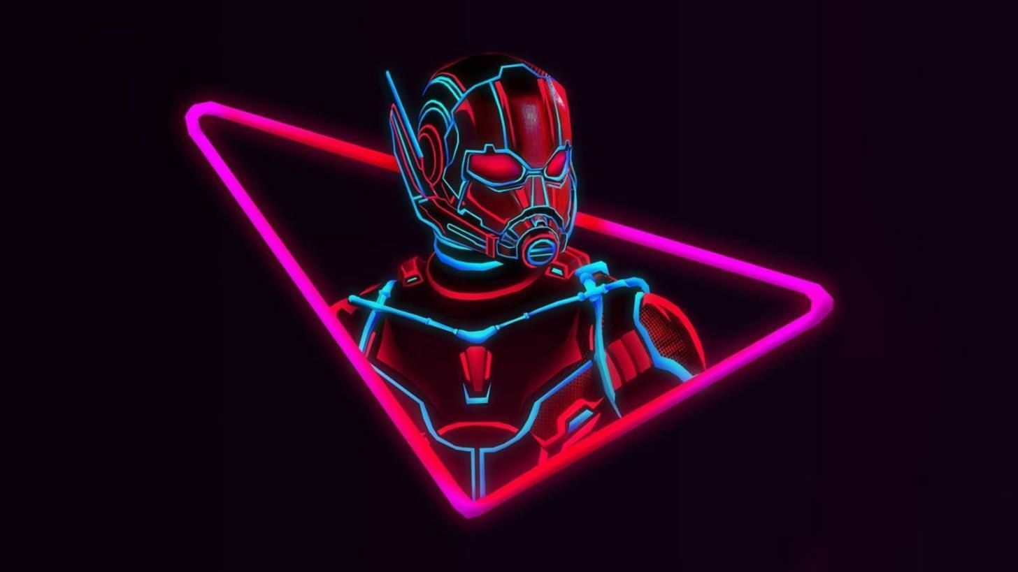 Ant-Man neon Marvel, 1456x819 720p, Monitor Gaming