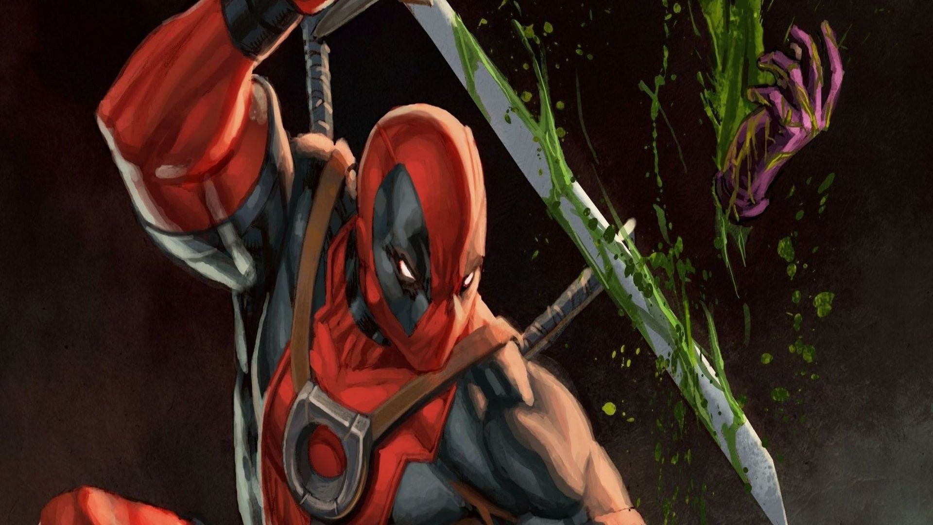 Deadpool con katana, Marvel, 1920x1080 1080p, Desktop