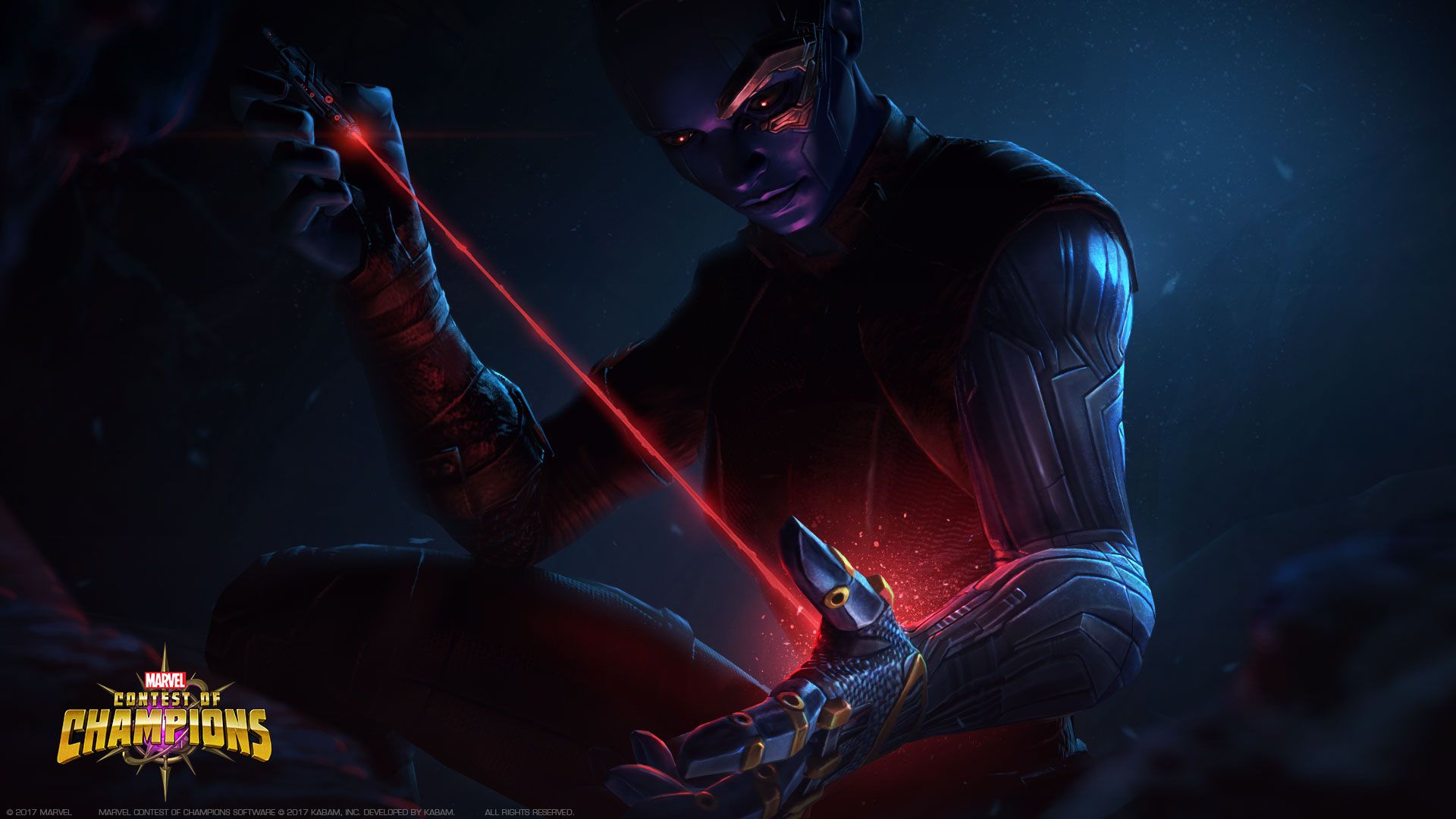 Nebula raggio laser rosso, 1920x1080 Full HD, PC Desktop
