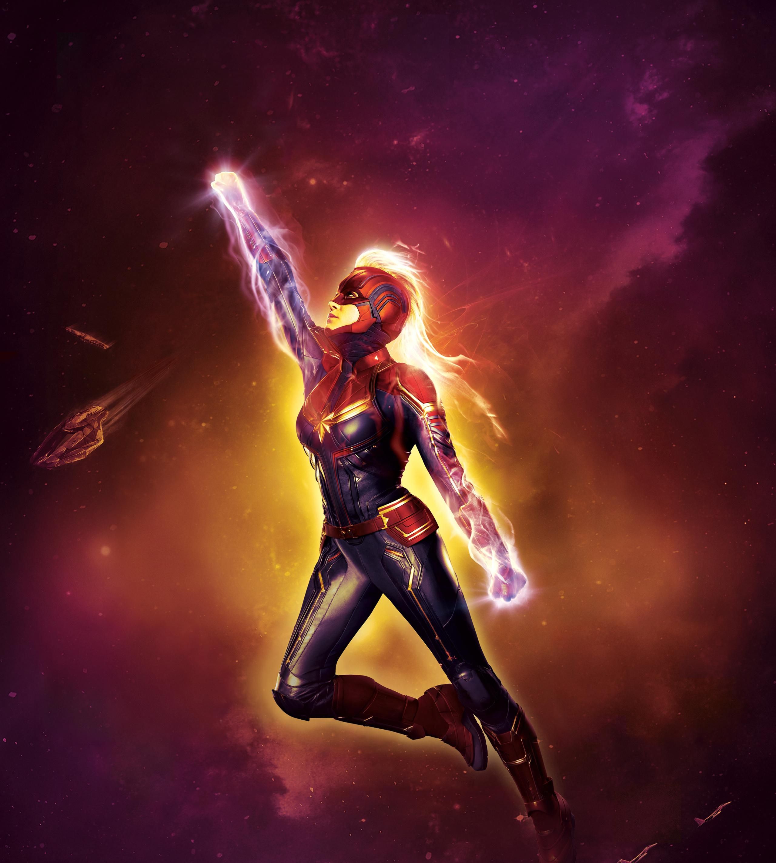 Captain Marvel energia cosmica, 2560x2846 Full HD Verticale, Smartphone